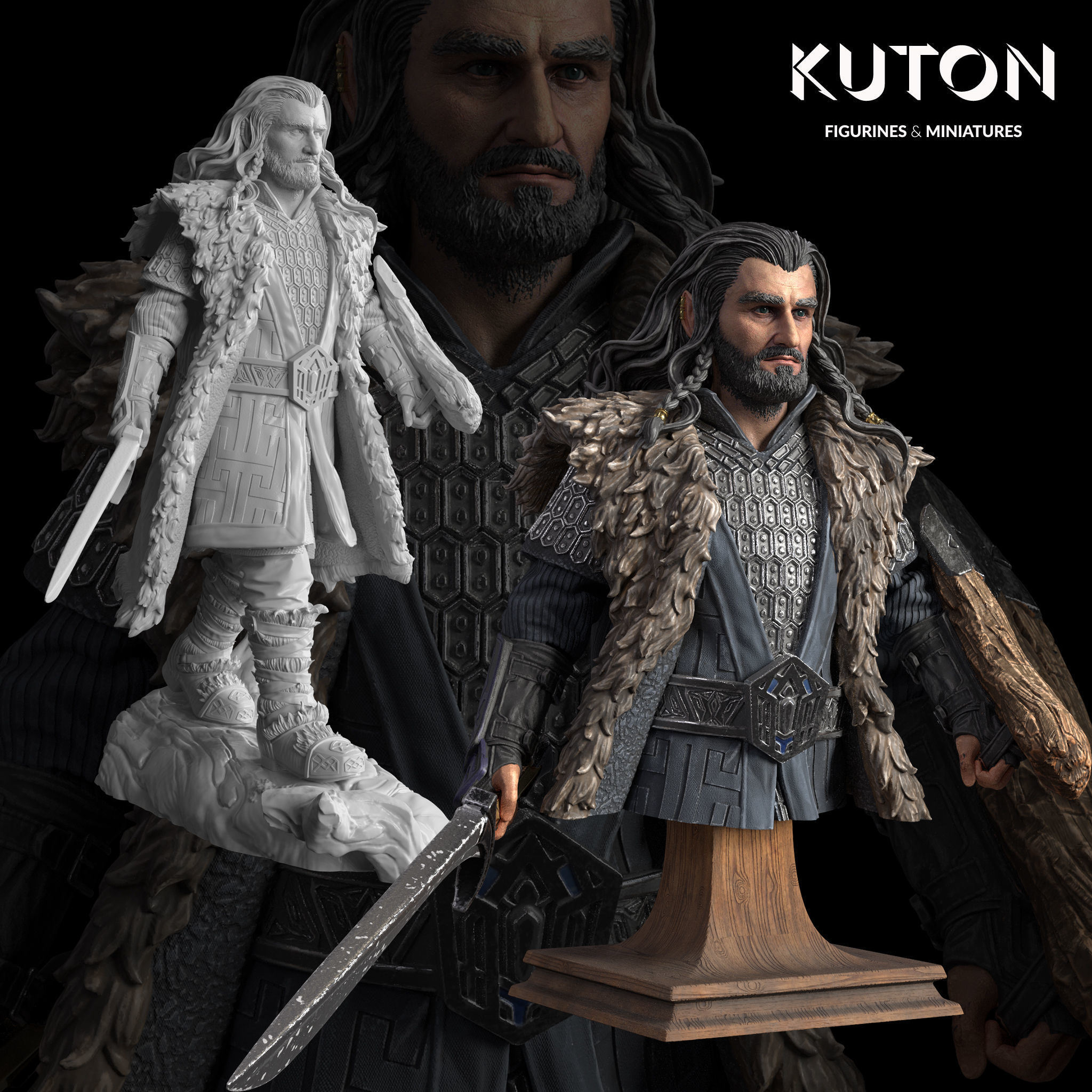 Thorin Oakenshield 3D print model_3