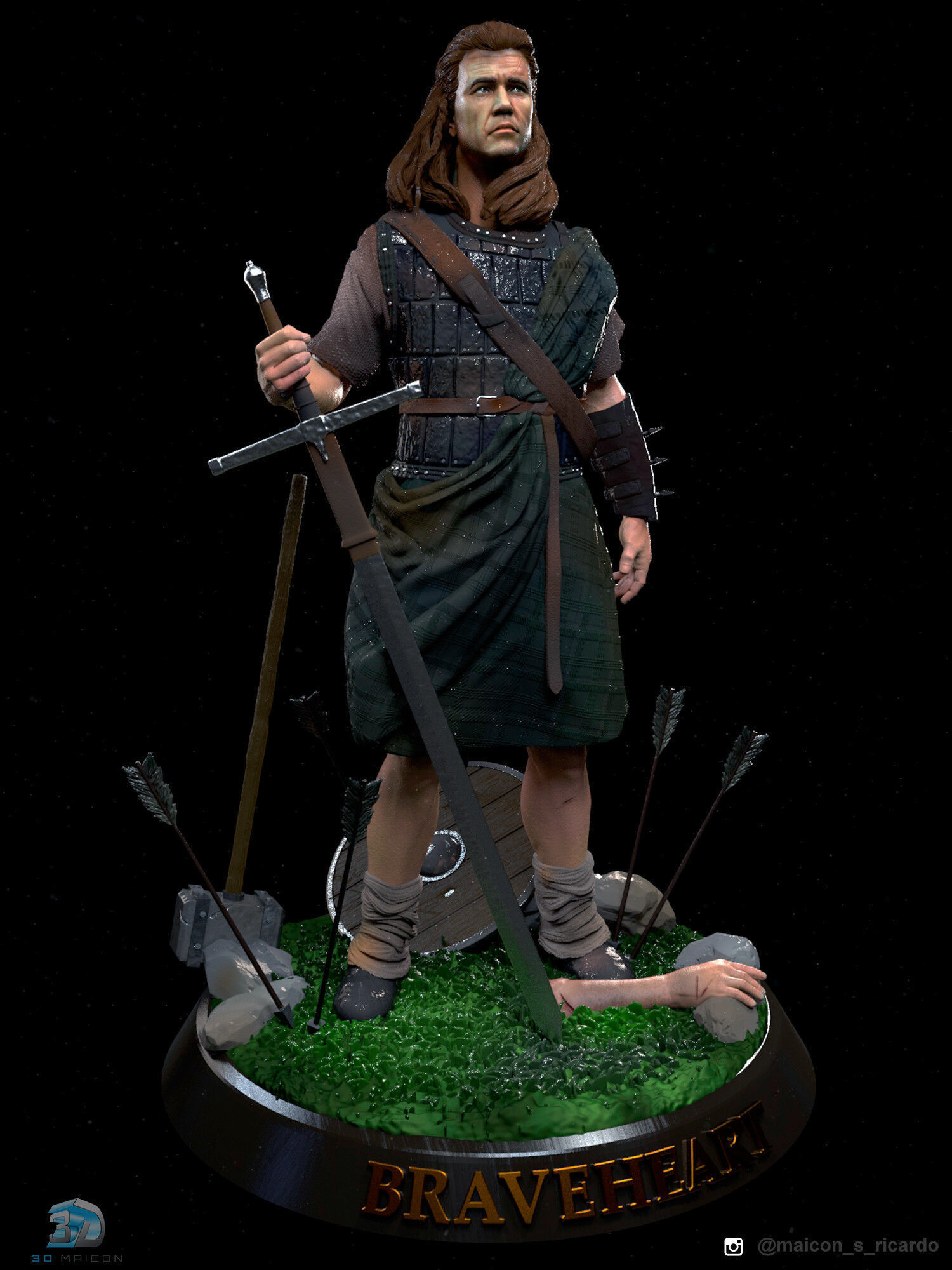 William Wallace Braveheart 3D print model_5