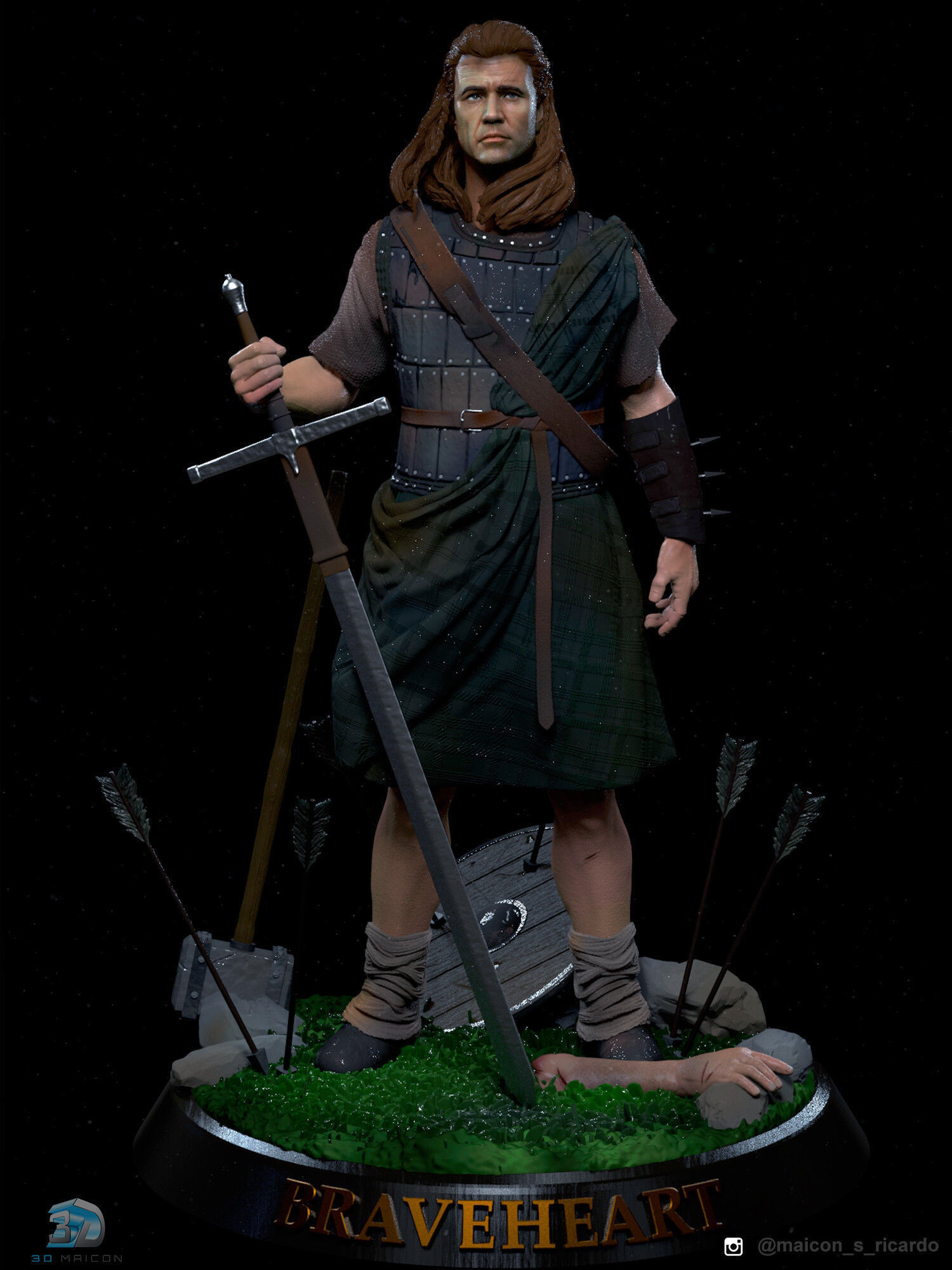 William Wallace Braveheart 3D print model_10