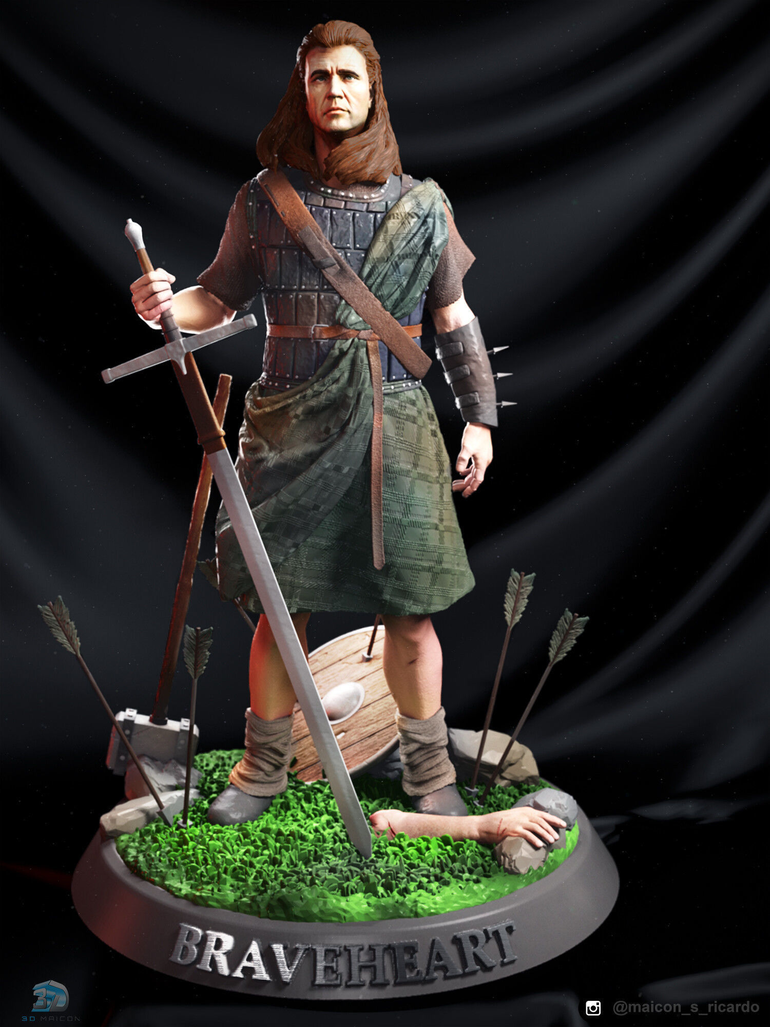 William Wallace Braveheart 3D print model_4