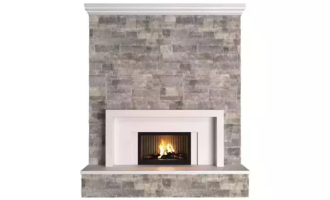Fireplace modern ArtDeco style 