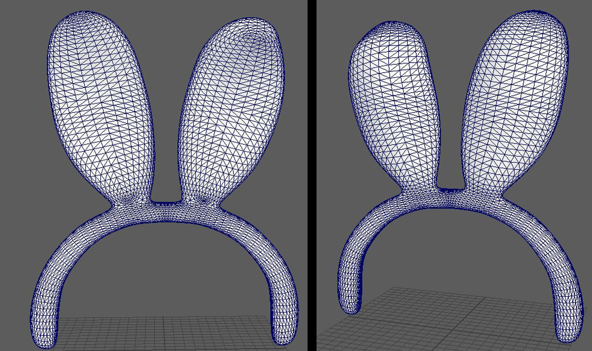 Bunny Headband 3D model_2