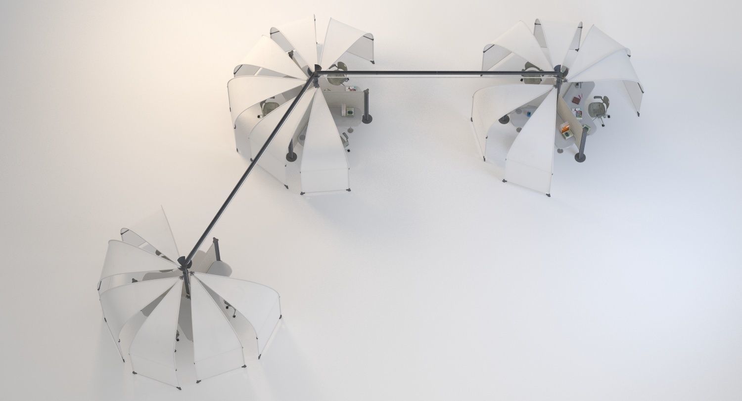 Herman Miller Resolve System with Office Accessories Set 07 3D model_5