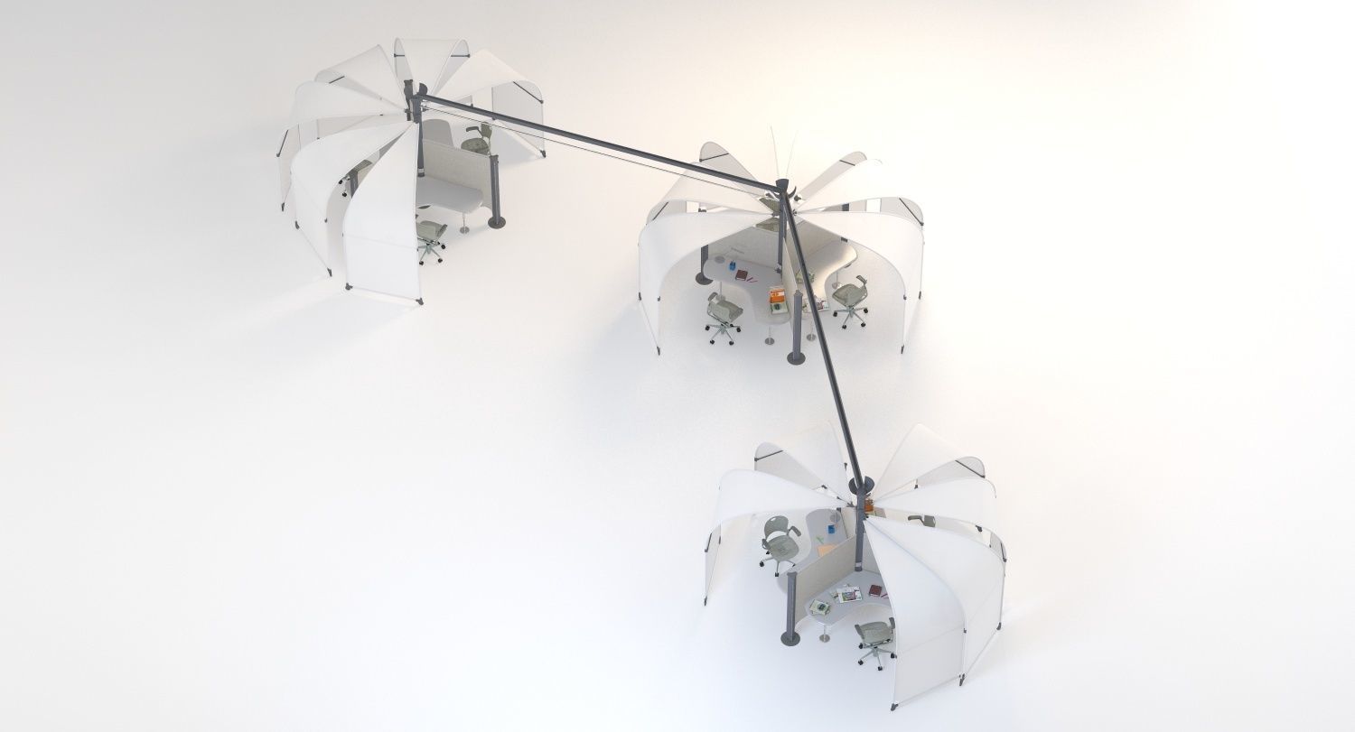 Herman Miller Resolve System with Office Accessories Set 07 3D model_6