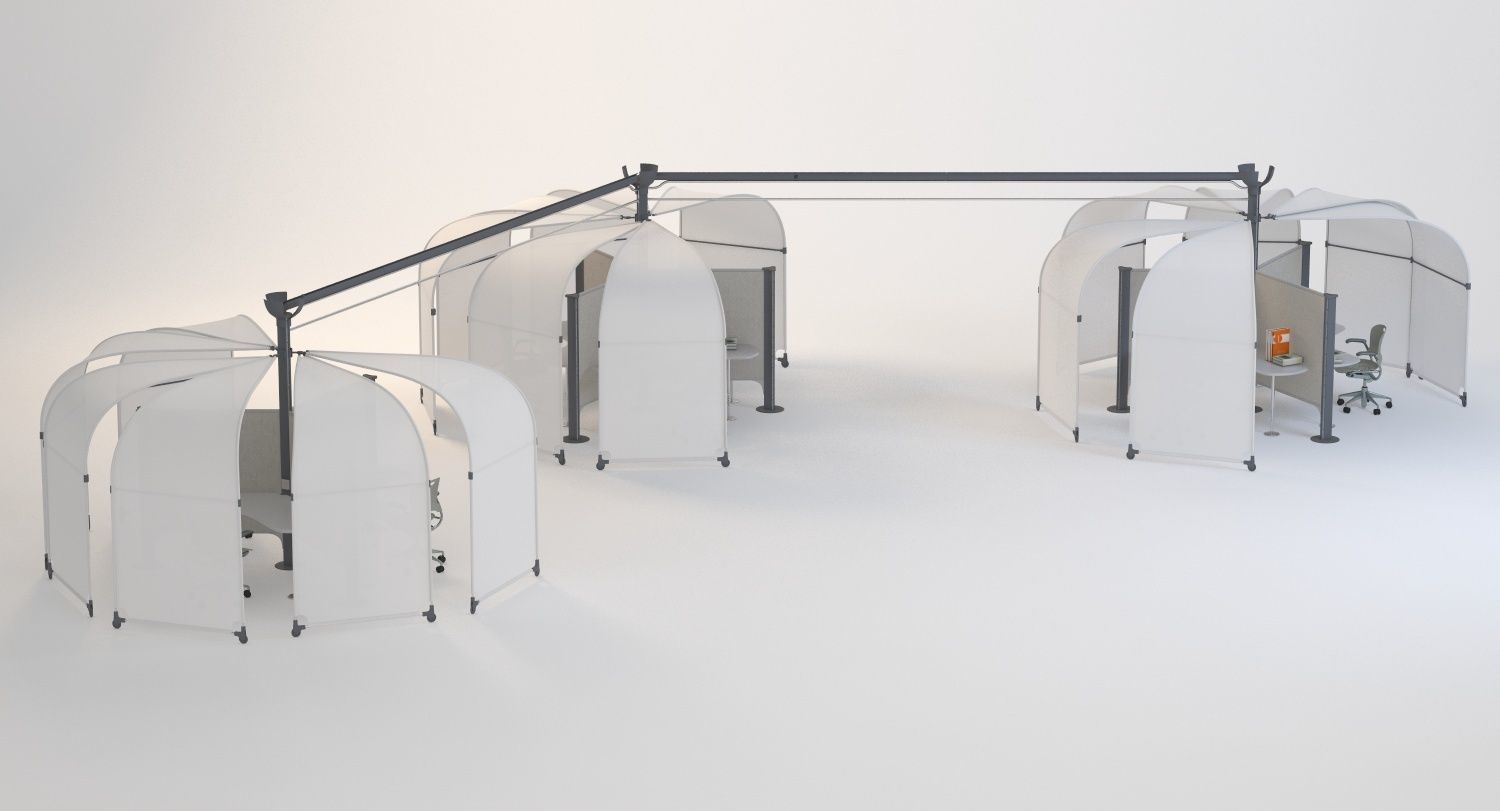 Herman Miller Resolve System with Office Accessories Set 07 3D model_3