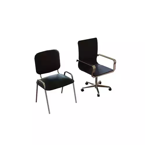 Office Chairs - Low Poly