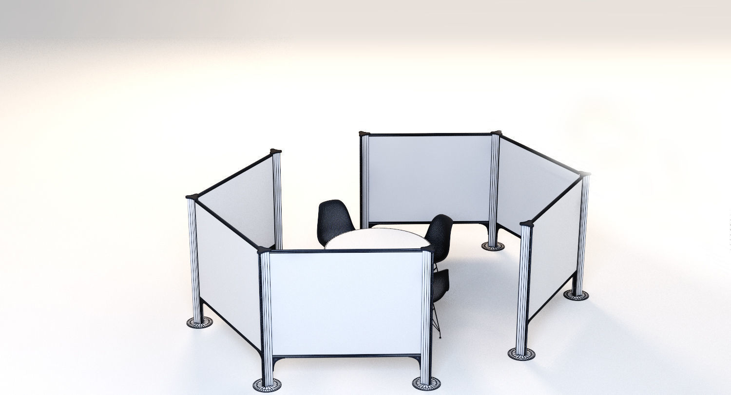 Herman Miller Resolve System with Office Accessories Set 04 3D model_8