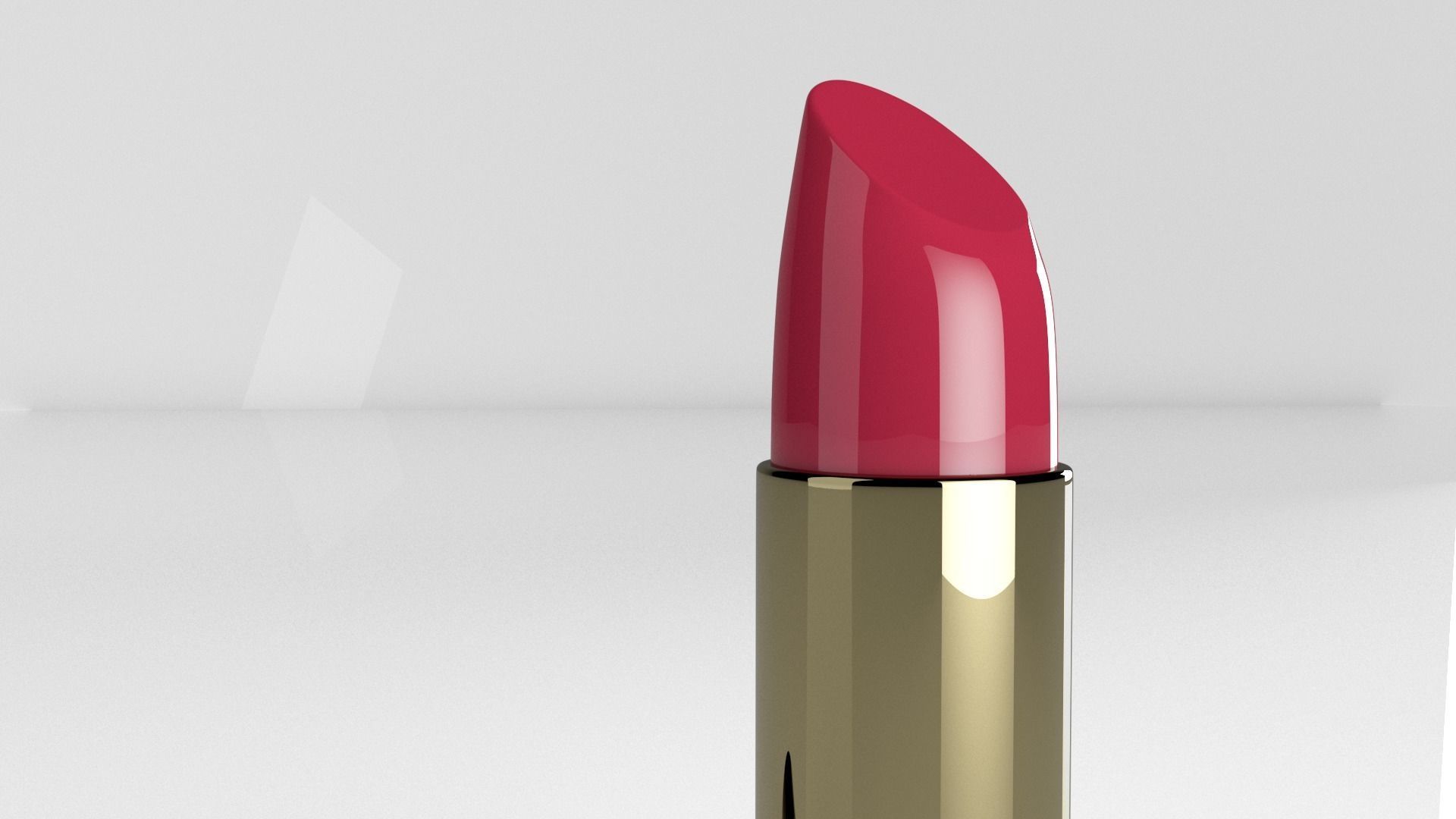 Red Lipstick Make Up 3D model_2