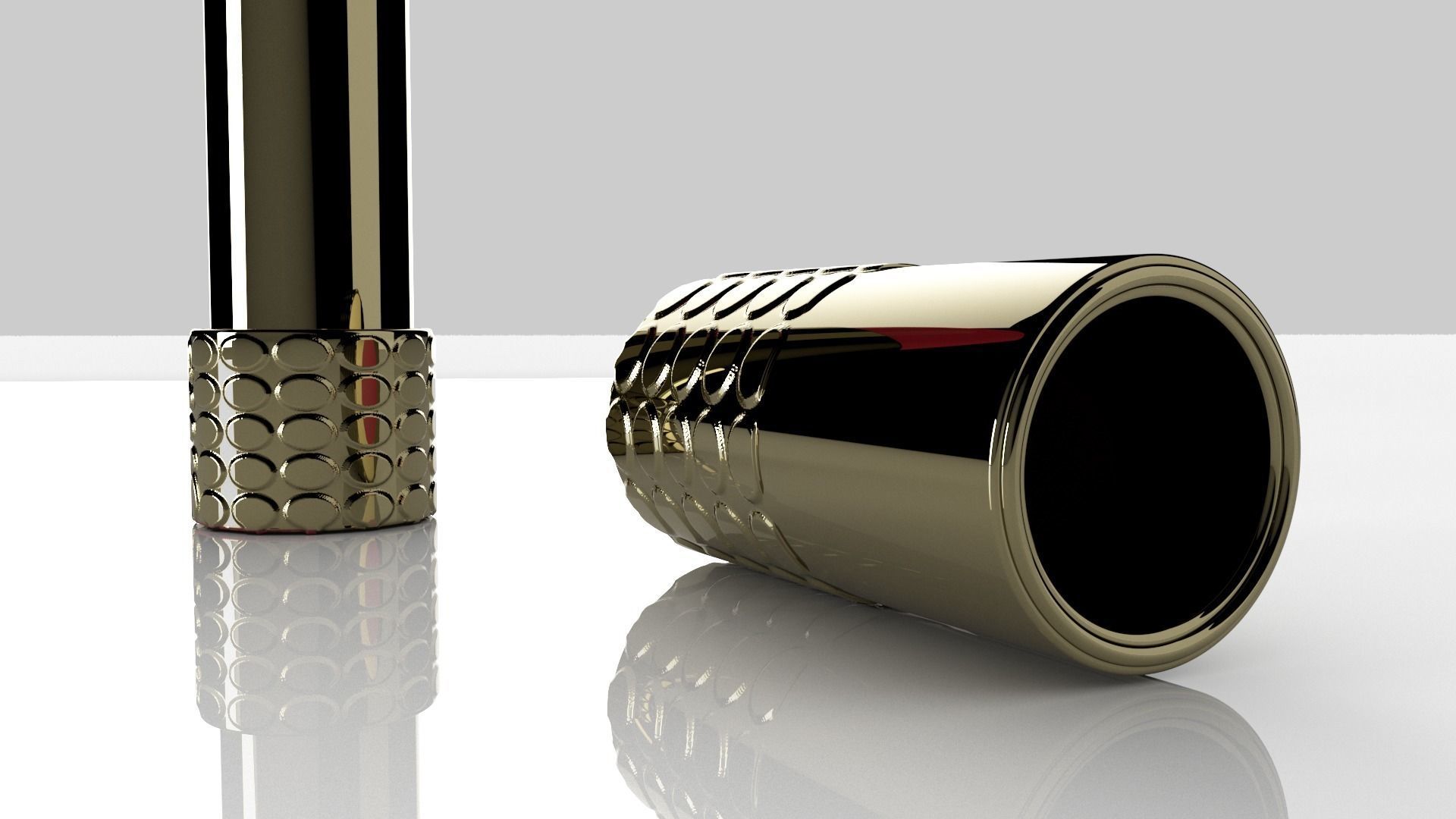 Red Lipstick Make Up 3D model_3