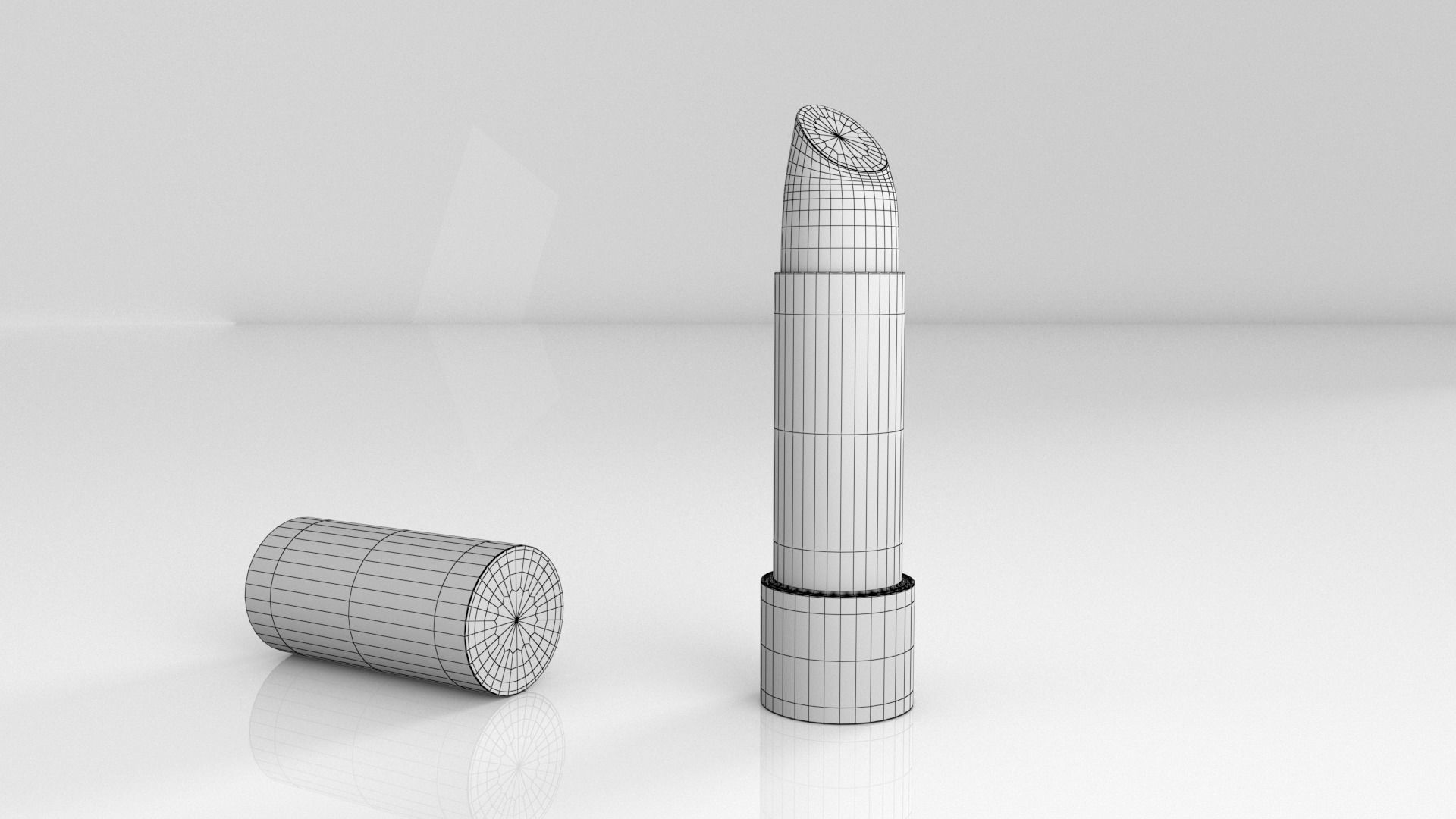 Red Lipstick Make Up 3D model_7