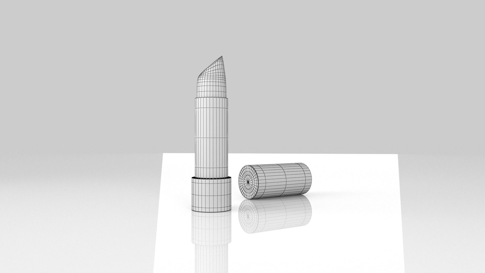 Red Lipstick Make Up 3D model_8