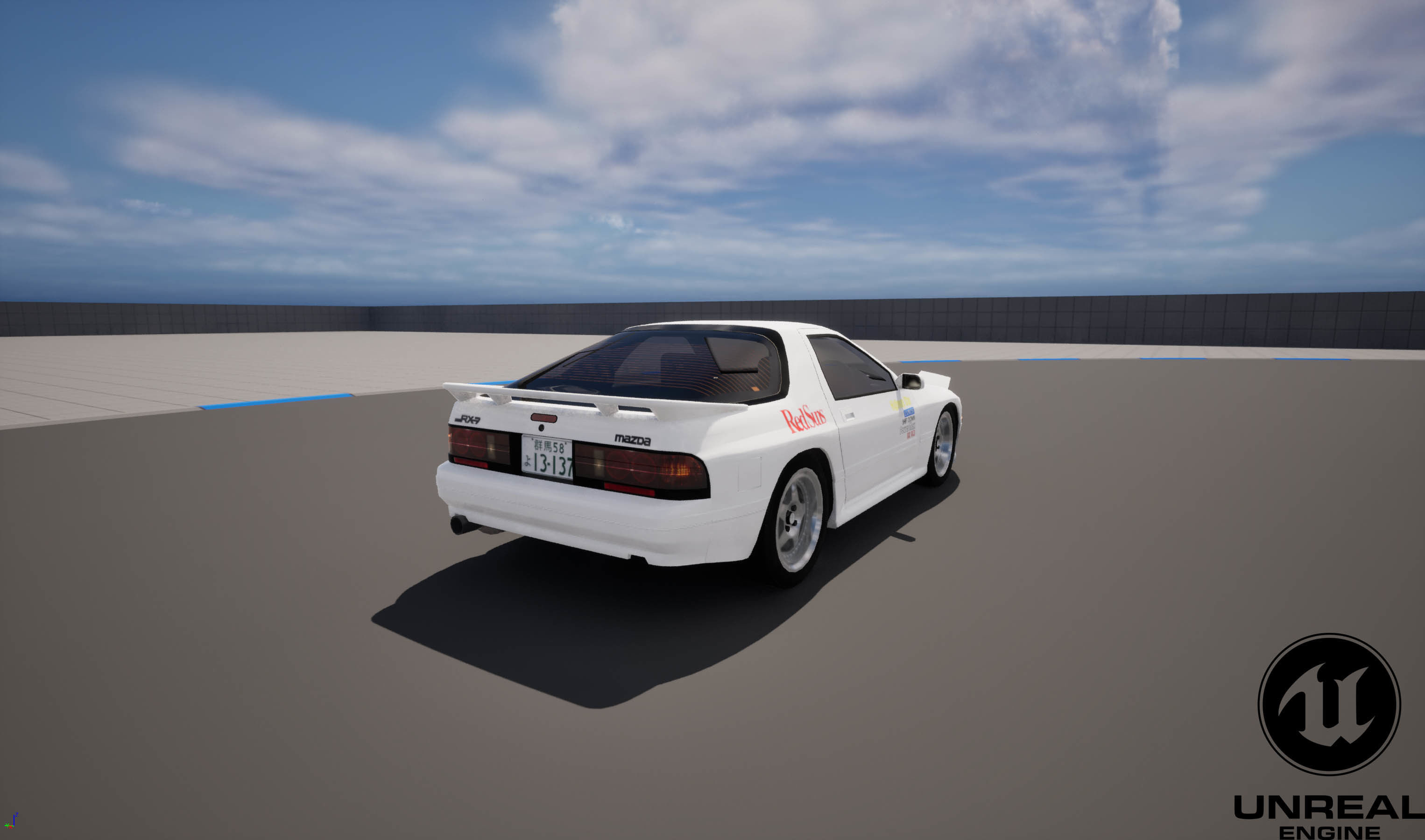 Mazda RX7 FC Ryosuke Style Low-poly 3D model_20