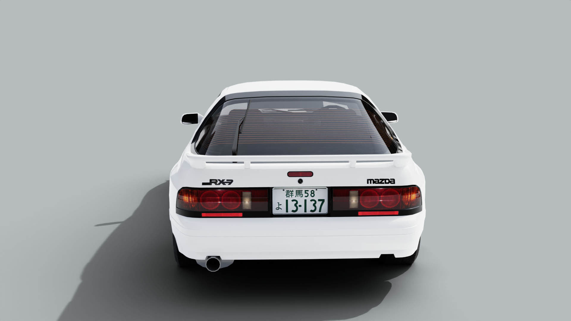 Mazda RX7 FC Ryosuke Style Low-poly 3D model_6