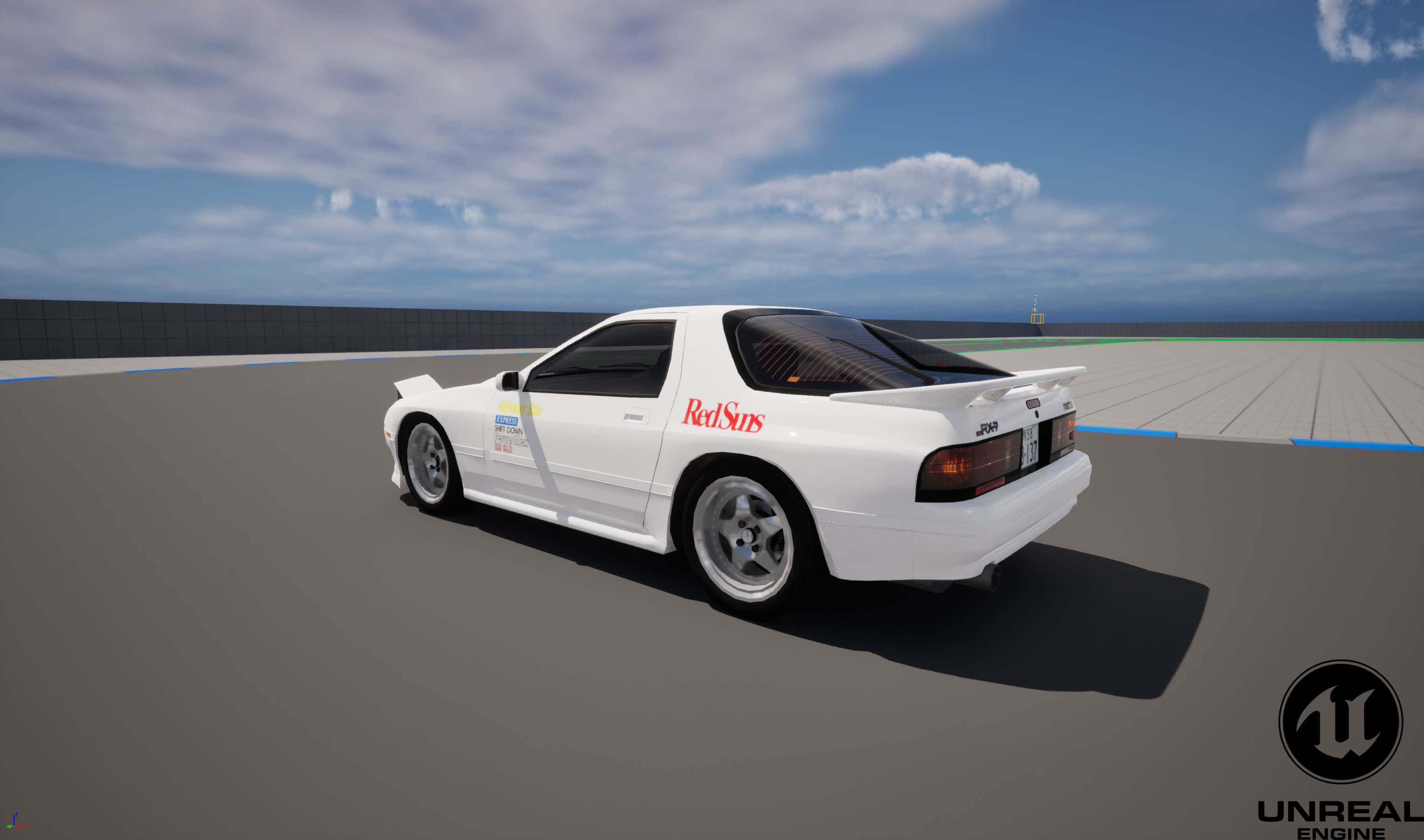 Mazda RX7 FC Ryosuke Style Low-poly 3D model_22