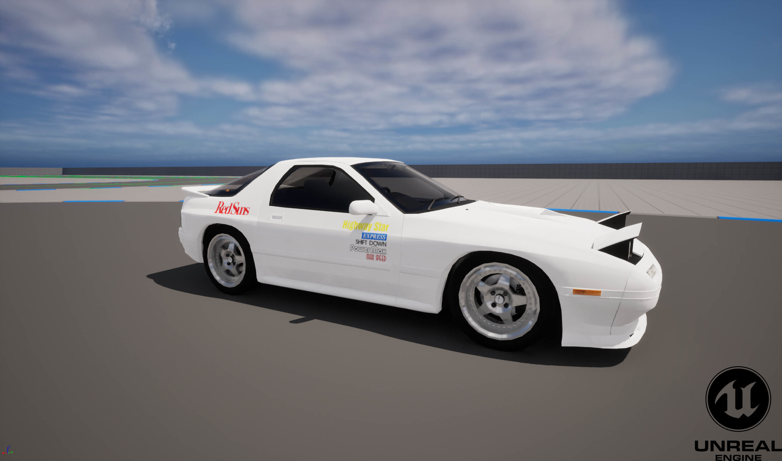 Mazda RX7 FC Ryosuke Style Low-poly 3D model_19