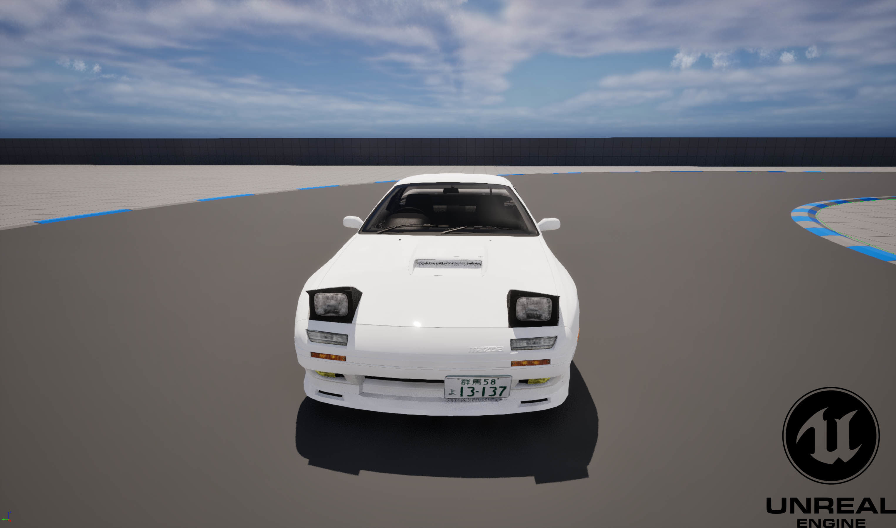 Mazda RX7 FC Ryosuke Style Low-poly 3D model_25