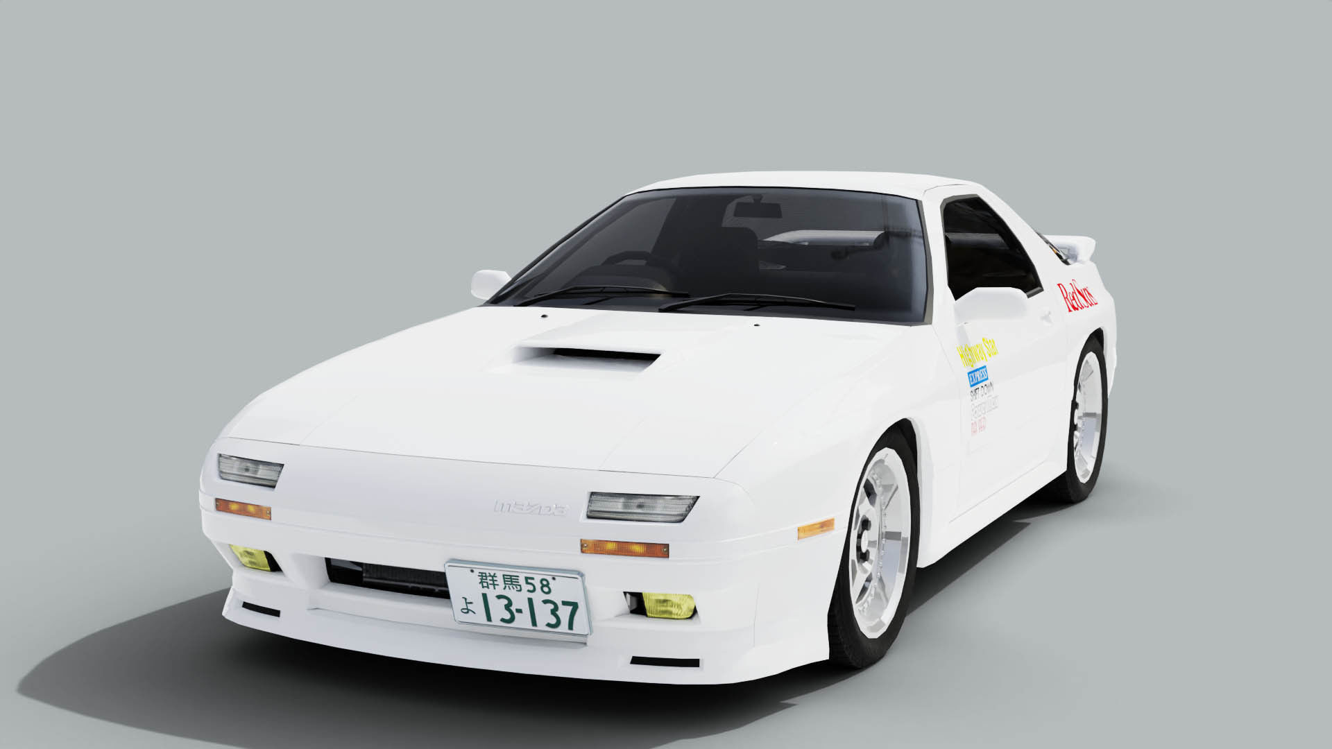 Mazda RX7 FC Ryosuke Style Low-poly 3D model_9