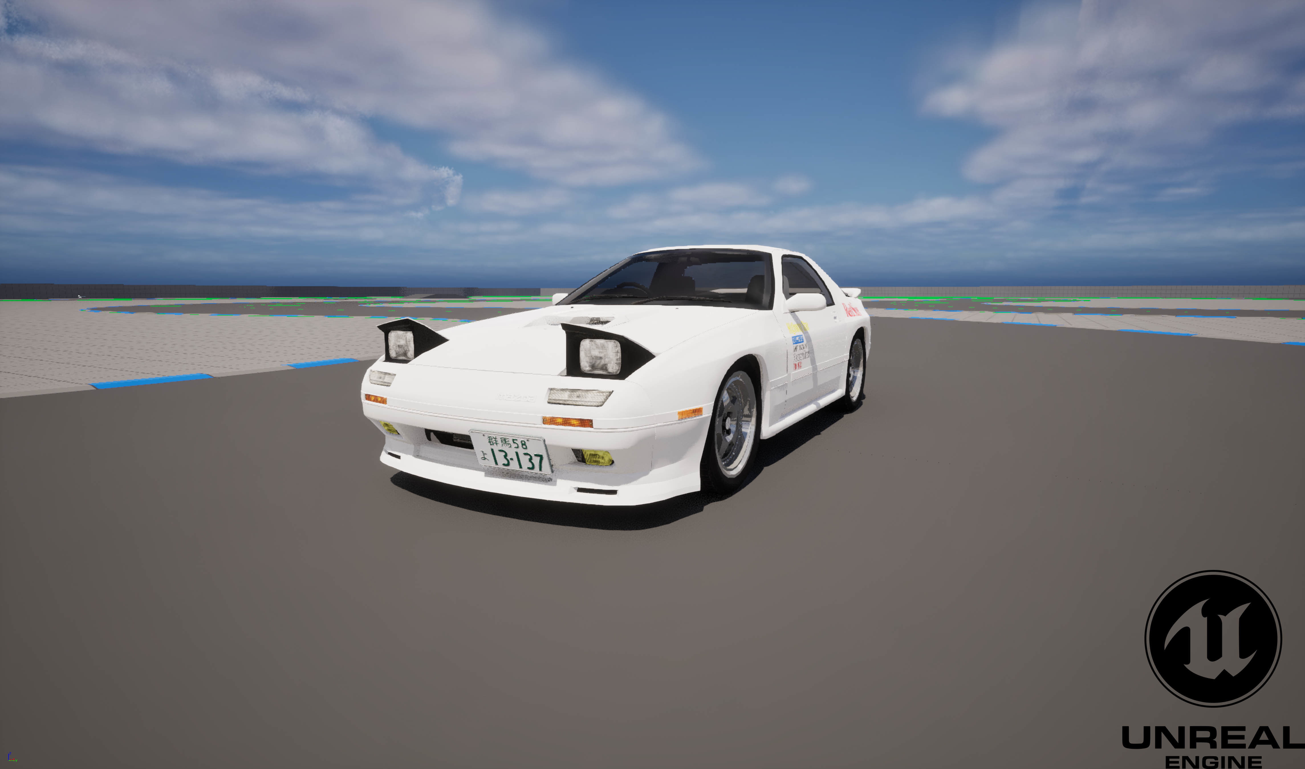 Mazda RX7 FC Ryosuke Style Low-poly 3D model_17