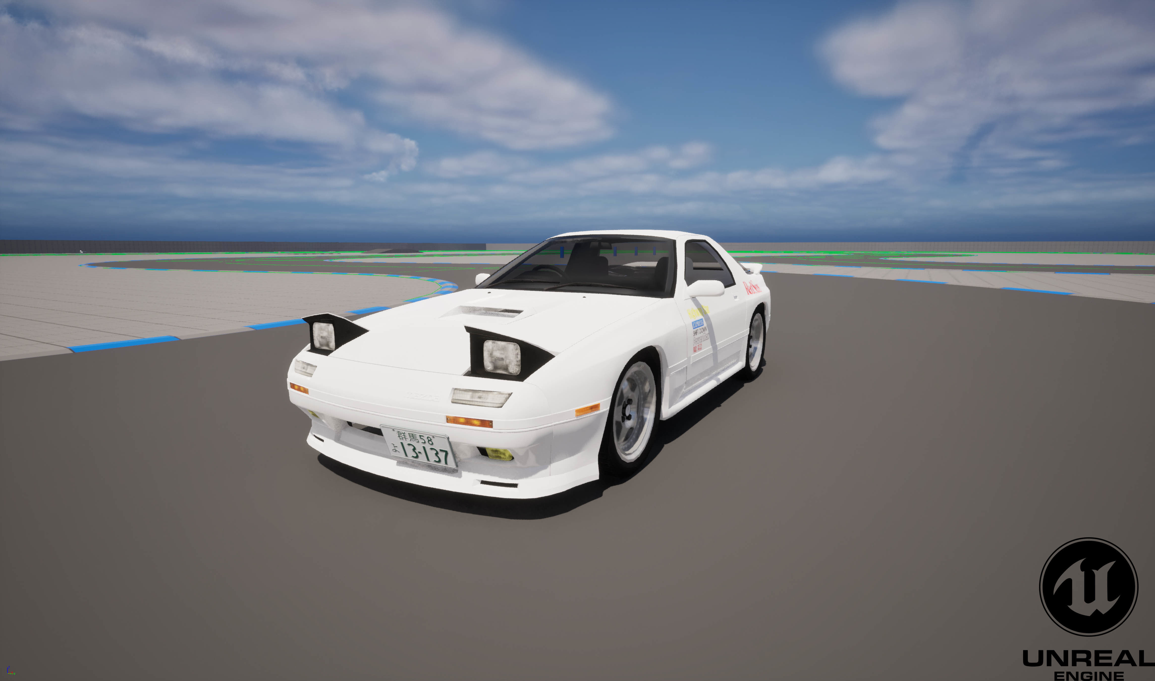 Mazda RX7 FC Ryosuke Style Low-poly 3D model_18