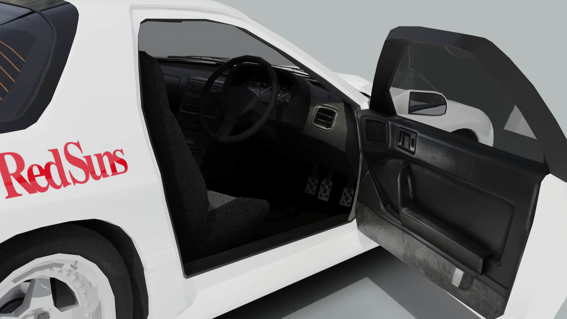 Mazda RX7 FC Ryosuke Style Low-poly 3D model_13