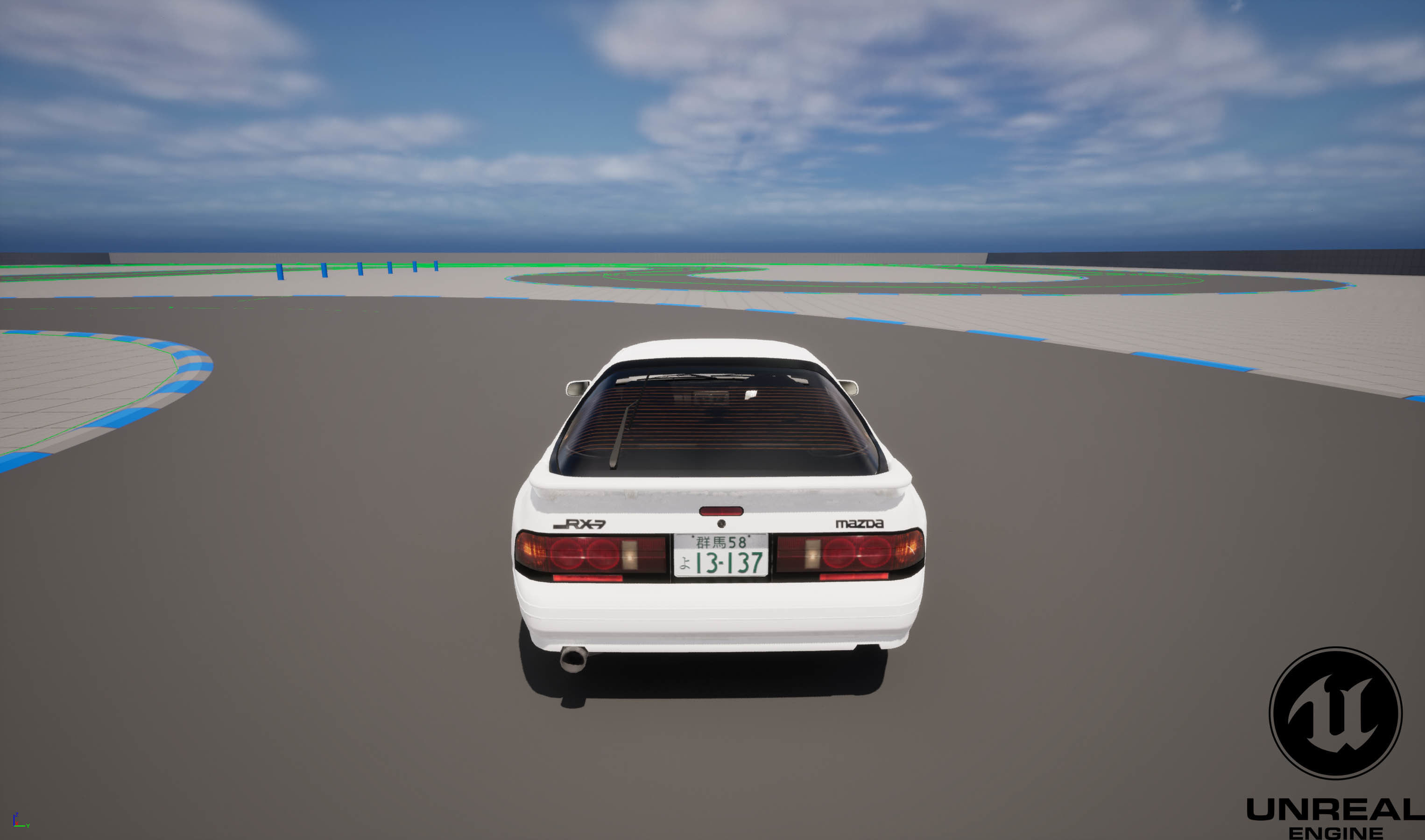 Mazda RX7 FC Ryosuke Style Low-poly 3D model_24