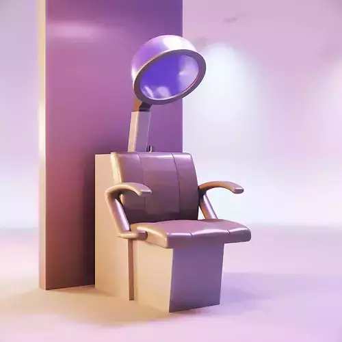 Miniature dollhouse furniture hair dryer chair