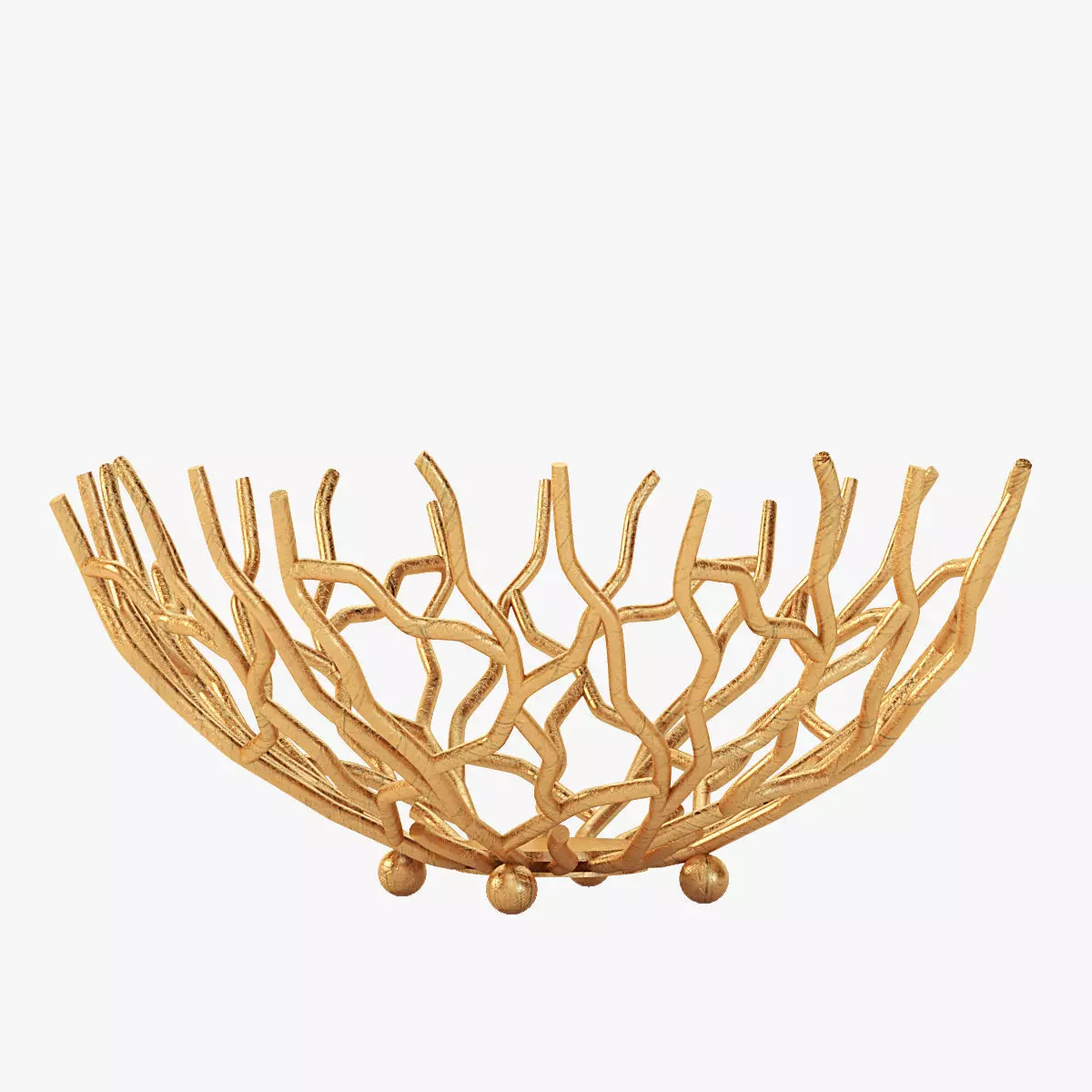 Golden Patina Reef Centerpiece Bowl by Red Co 3D model_0