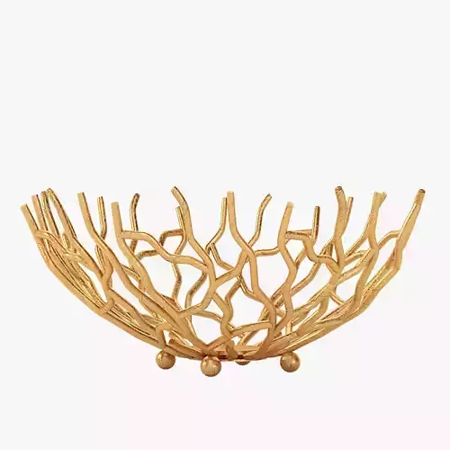 Golden Patina Reef Centerpiece Bowl by Red Co 3D model
