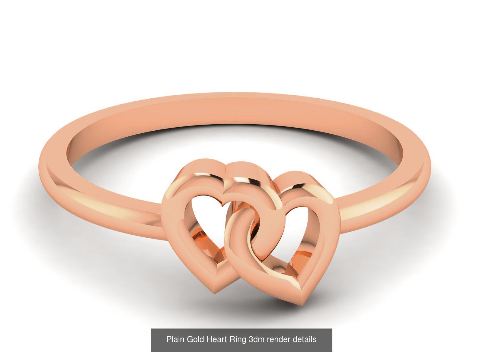 38 Heart Diamond Ring 3dm render details 3D Model Collection_8