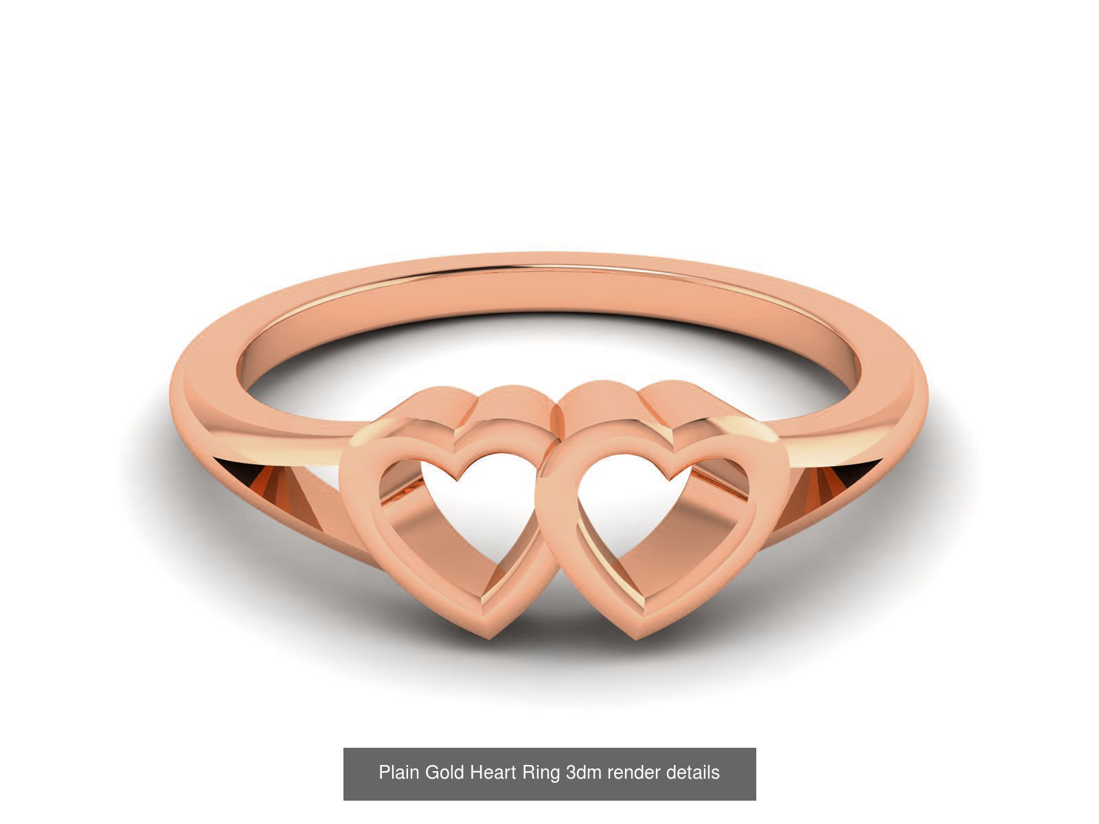 38 Heart Diamond Ring 3dm render details 3D Model Collection_6
