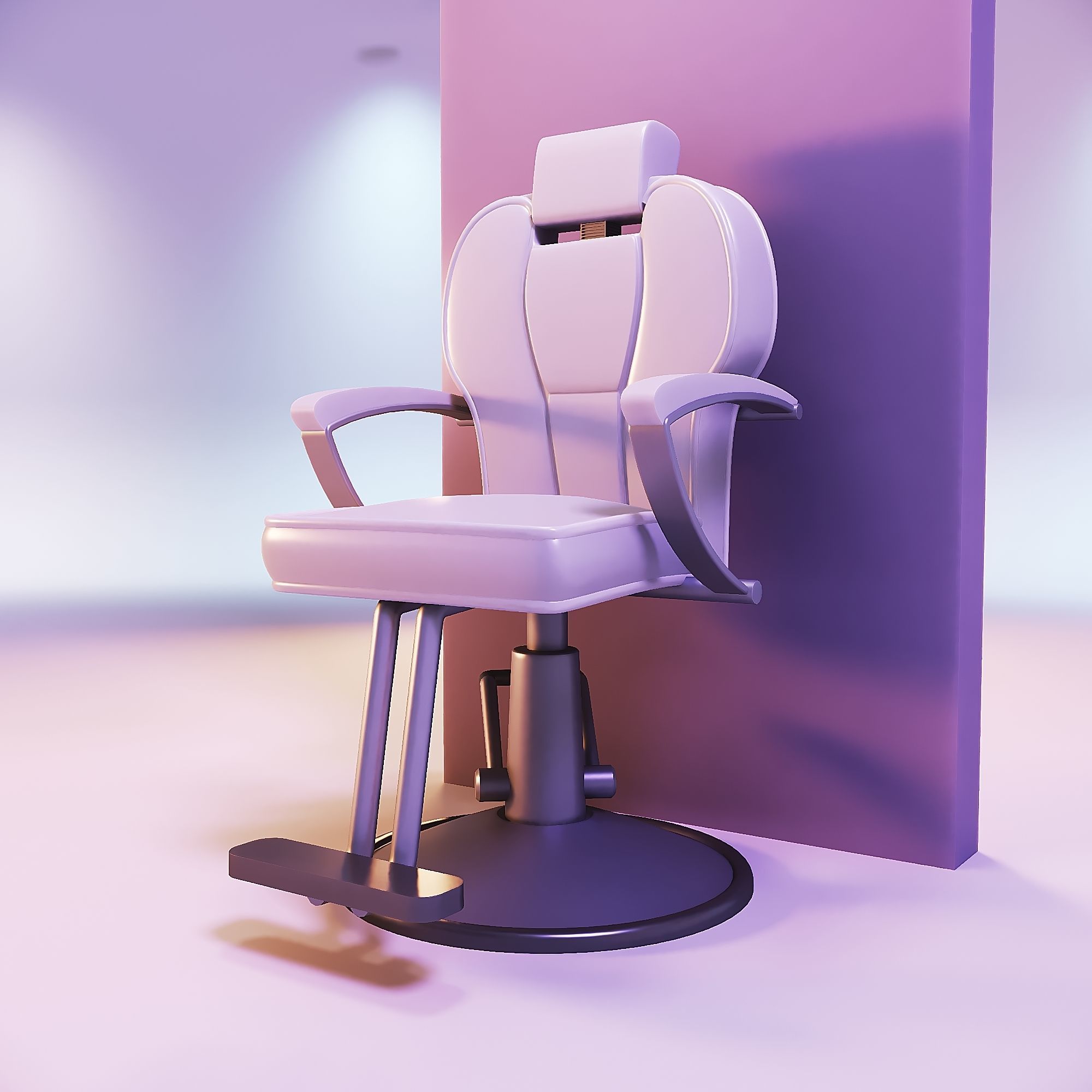 Miniature dollhouse furniture salon chair 3D print model_1