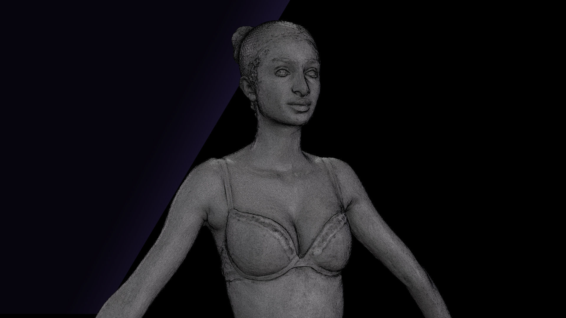 Raw A Pose Scan Monika Sunshine 3D model_12