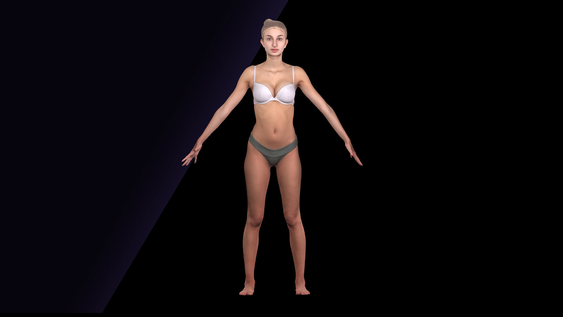 Raw A Pose Scan Monika Sunshine 3D model_1