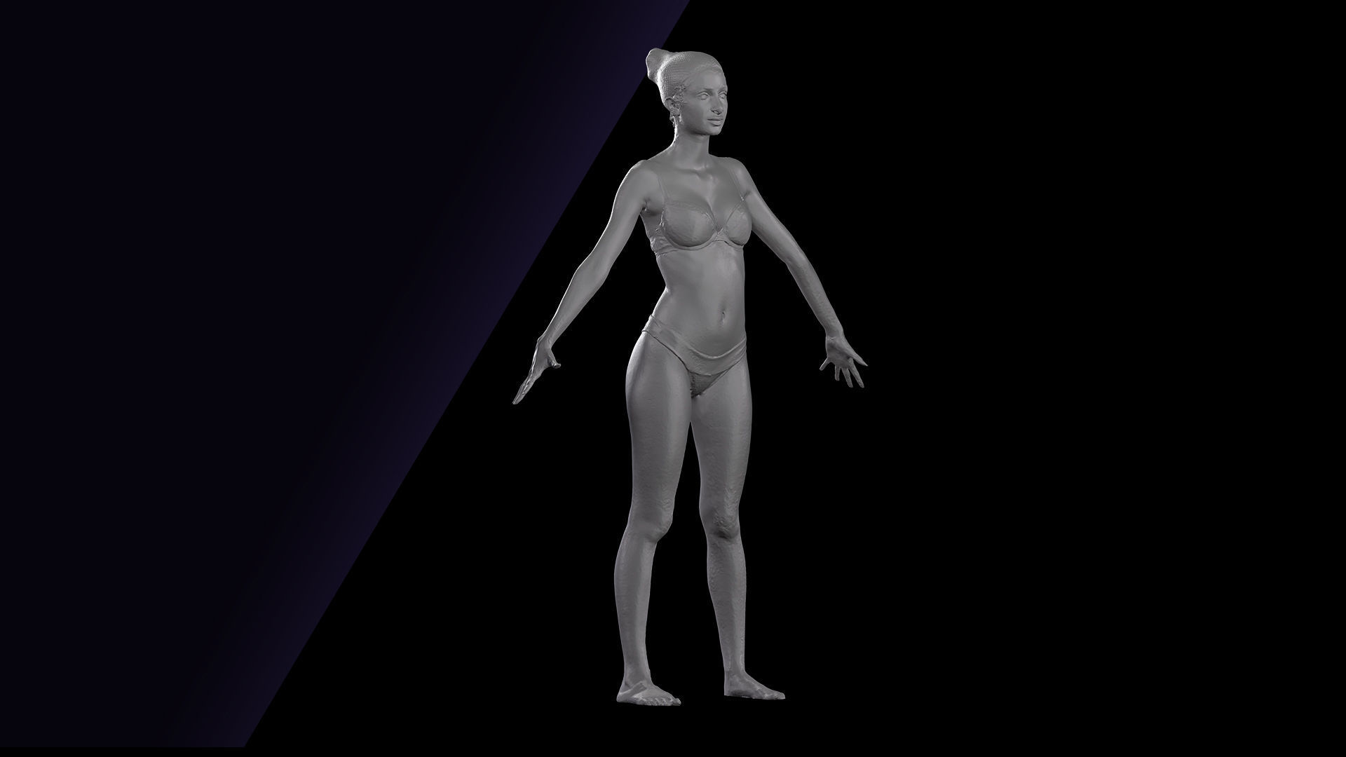 Raw A Pose Scan Monika Sunshine 3D model_7