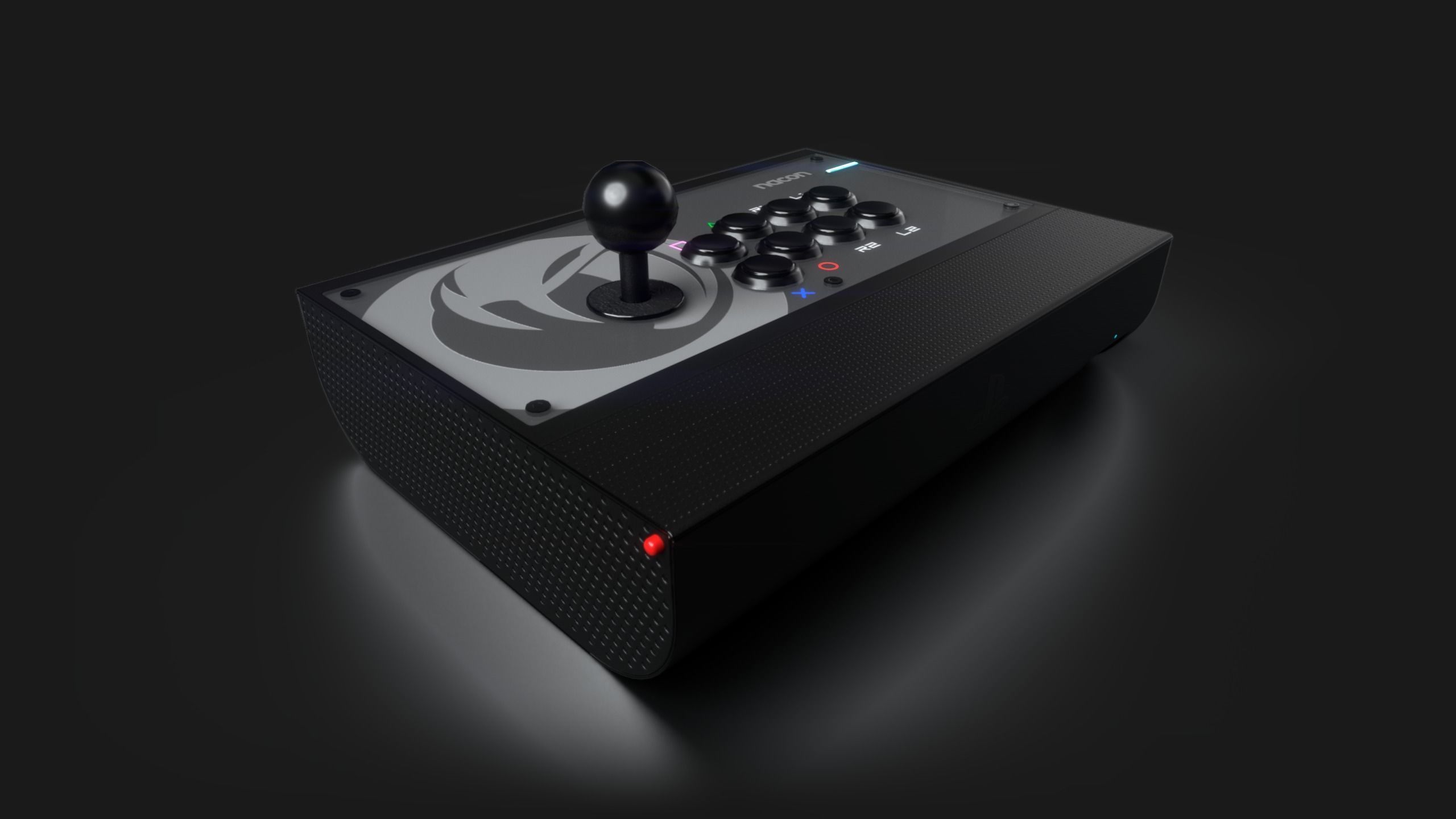ArcadeFight Stick Nacon Daija Low-poly 3D model_6