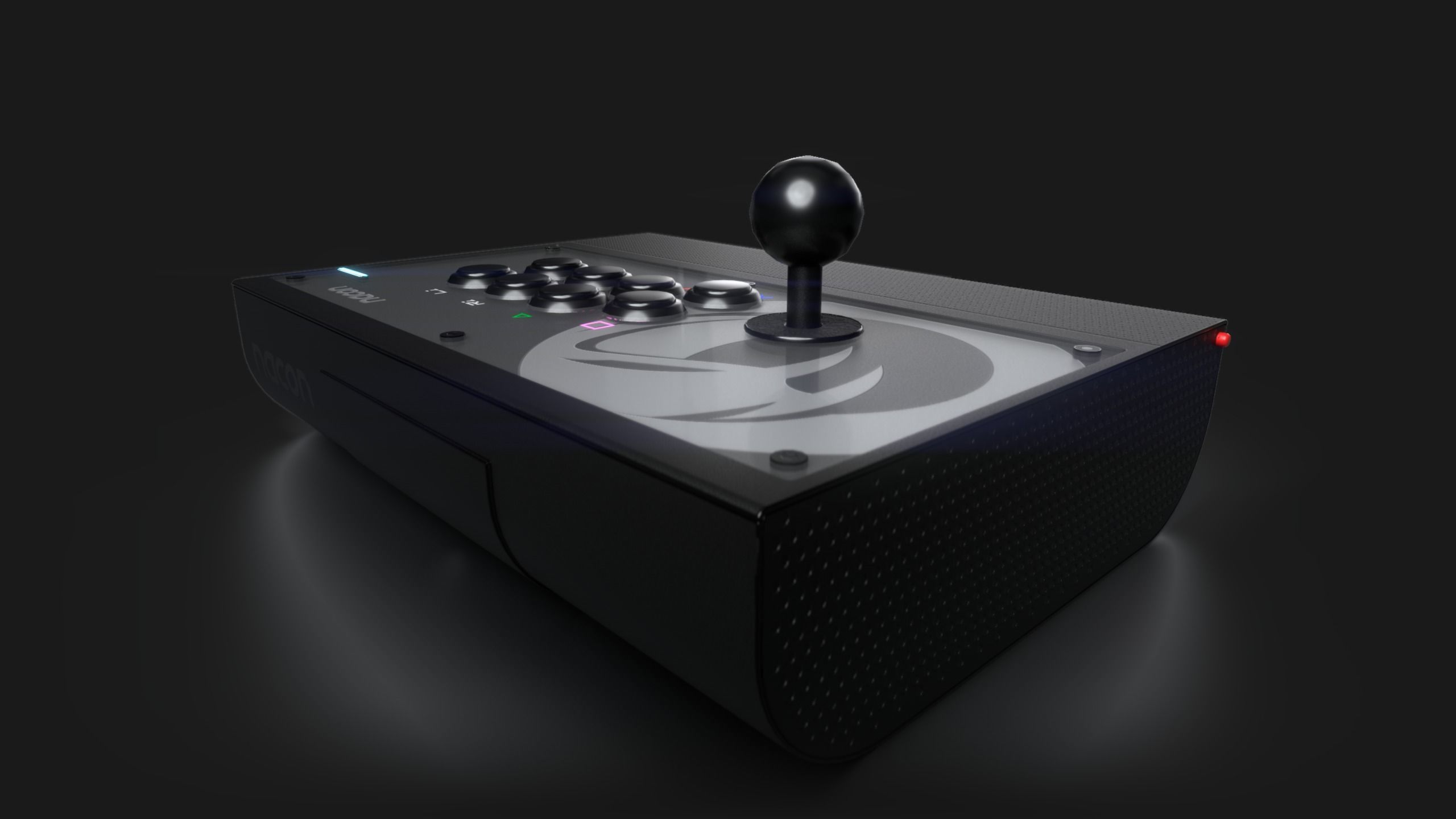 ArcadeFight Stick Nacon Daija Low-poly 3D model_8