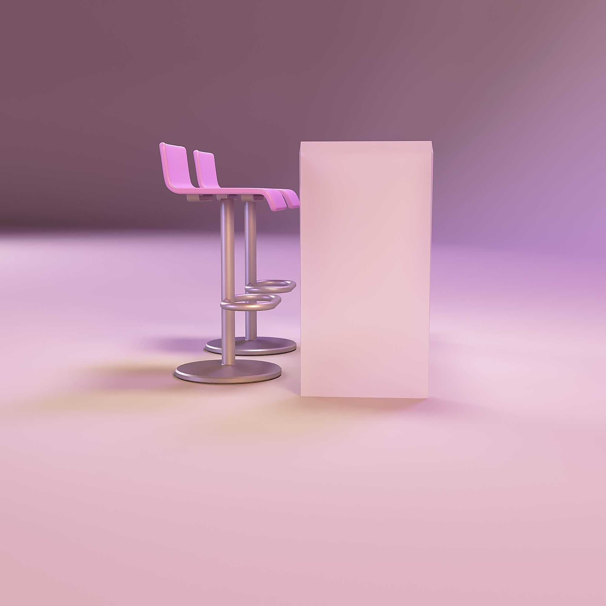 Bar chair and bar counter 3D print model_6