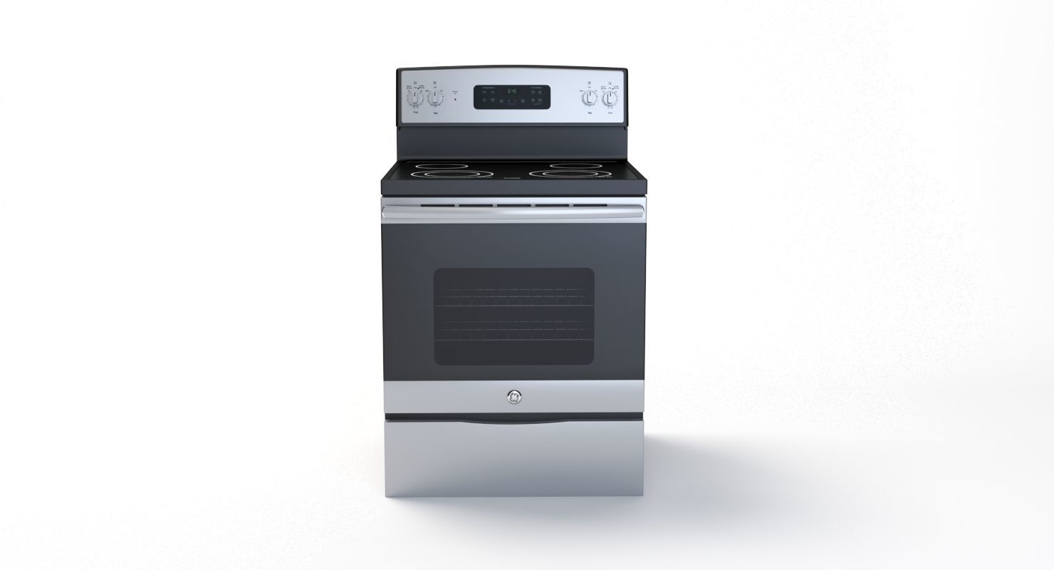 General Electric Free-Standing Electric Range JB645DKBB 3D model_7