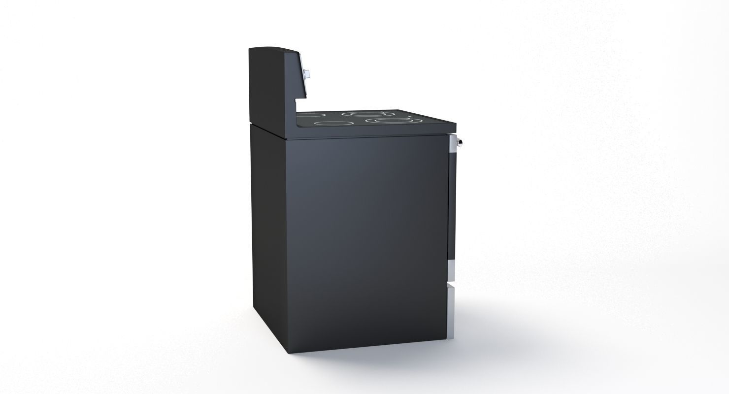 General Electric Free-Standing Electric Range JB645DKBB 3D model_3