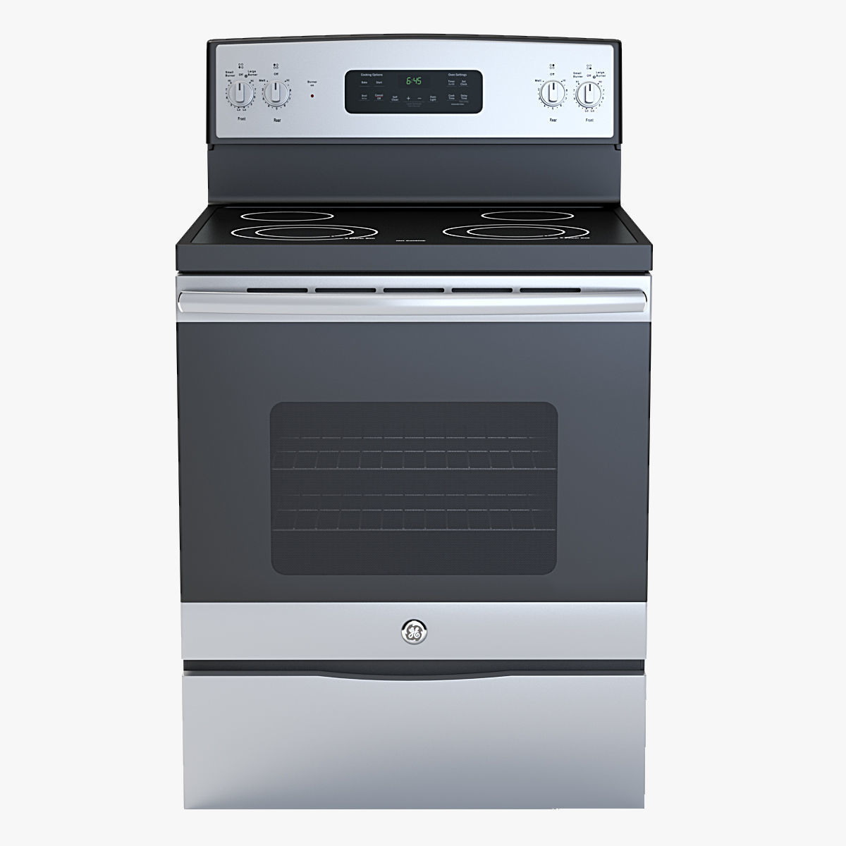 General Electric Free-Standing Electric Range JB645DKBB 3D model_8