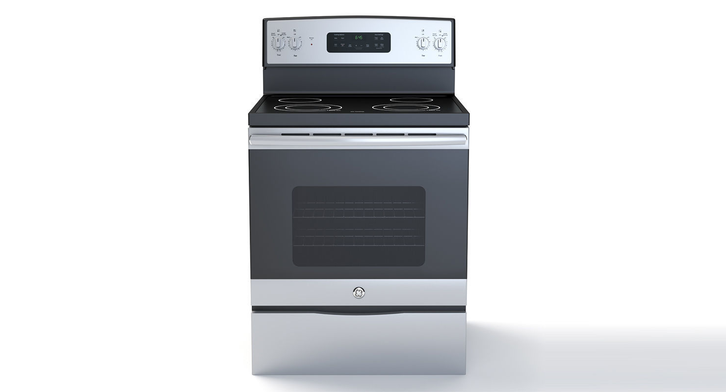 General Electric Free-Standing Electric Range JB645DKBB 3D model_9