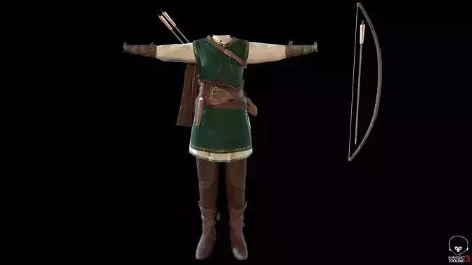Low Poly Realistic outfit of  Archer Women