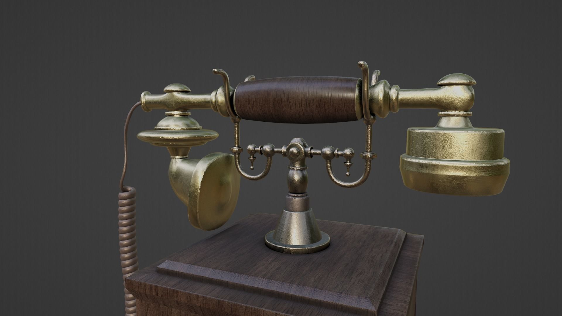 Vintage Phone 3D model_3