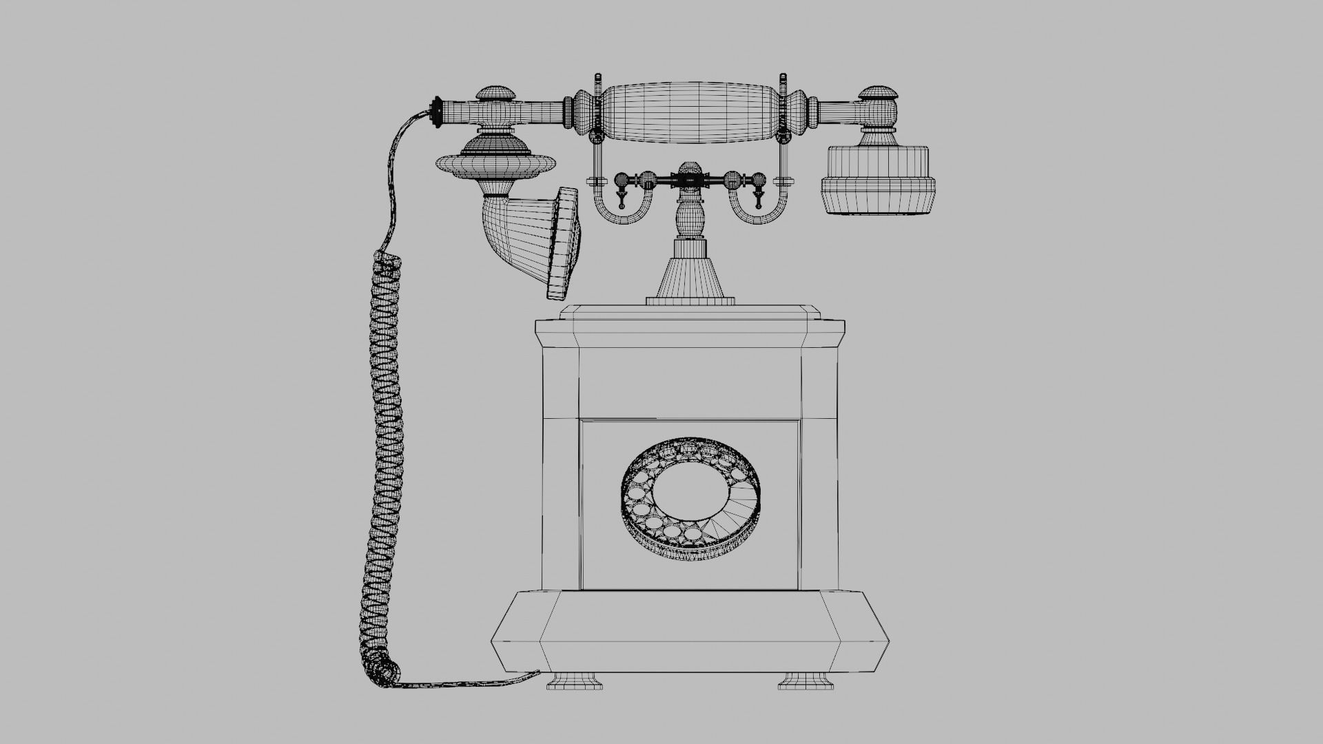 Vintage Phone 3D model_4