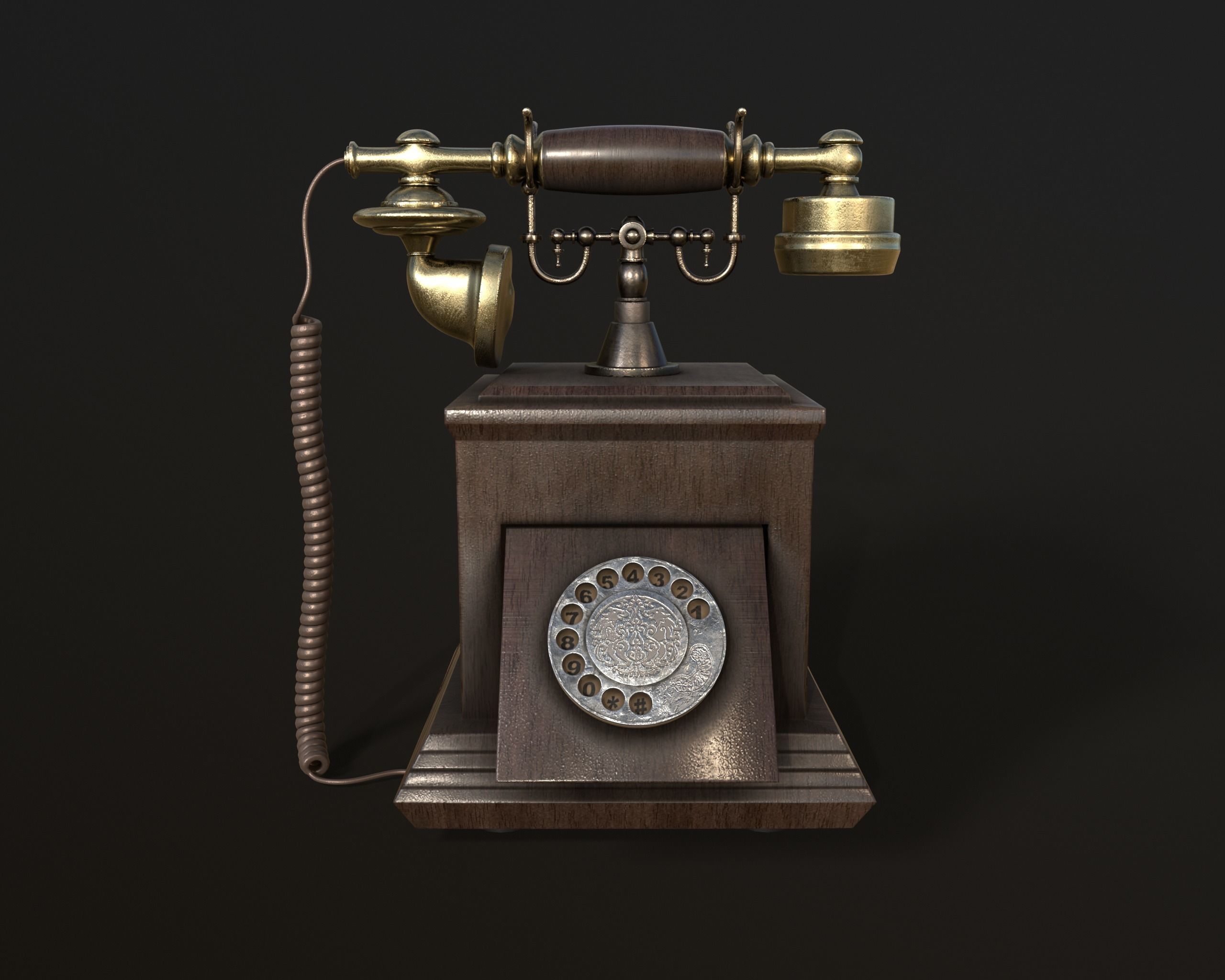 Vintage Phone 3D model_2