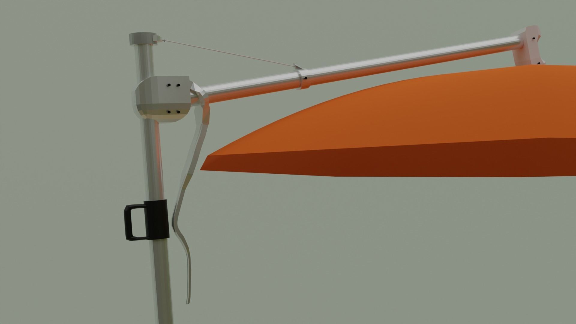 Umbrella Deck Parasol  Low-poly 3D model_2