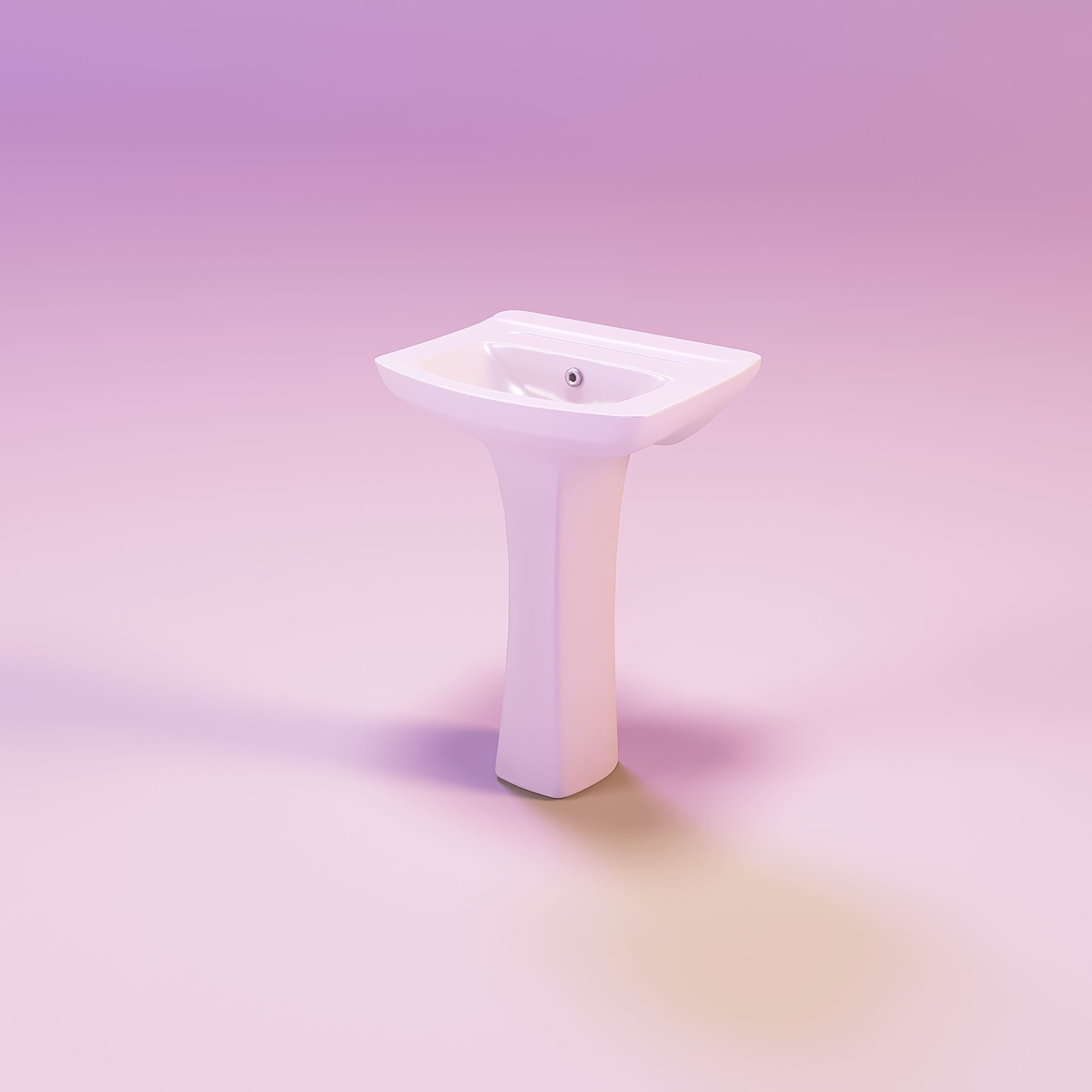 Miniature dollhouse furniture sink washbasin 3D print model_1
