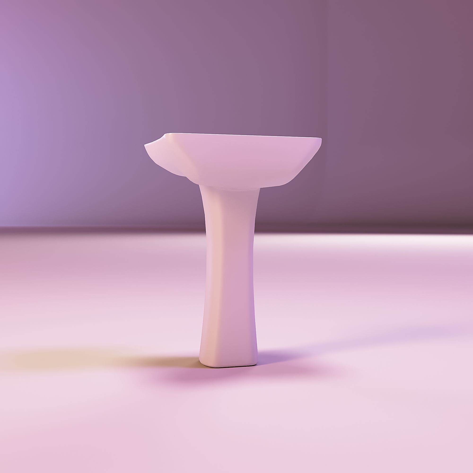 Miniature dollhouse furniture sink washbasin 3D print model_3