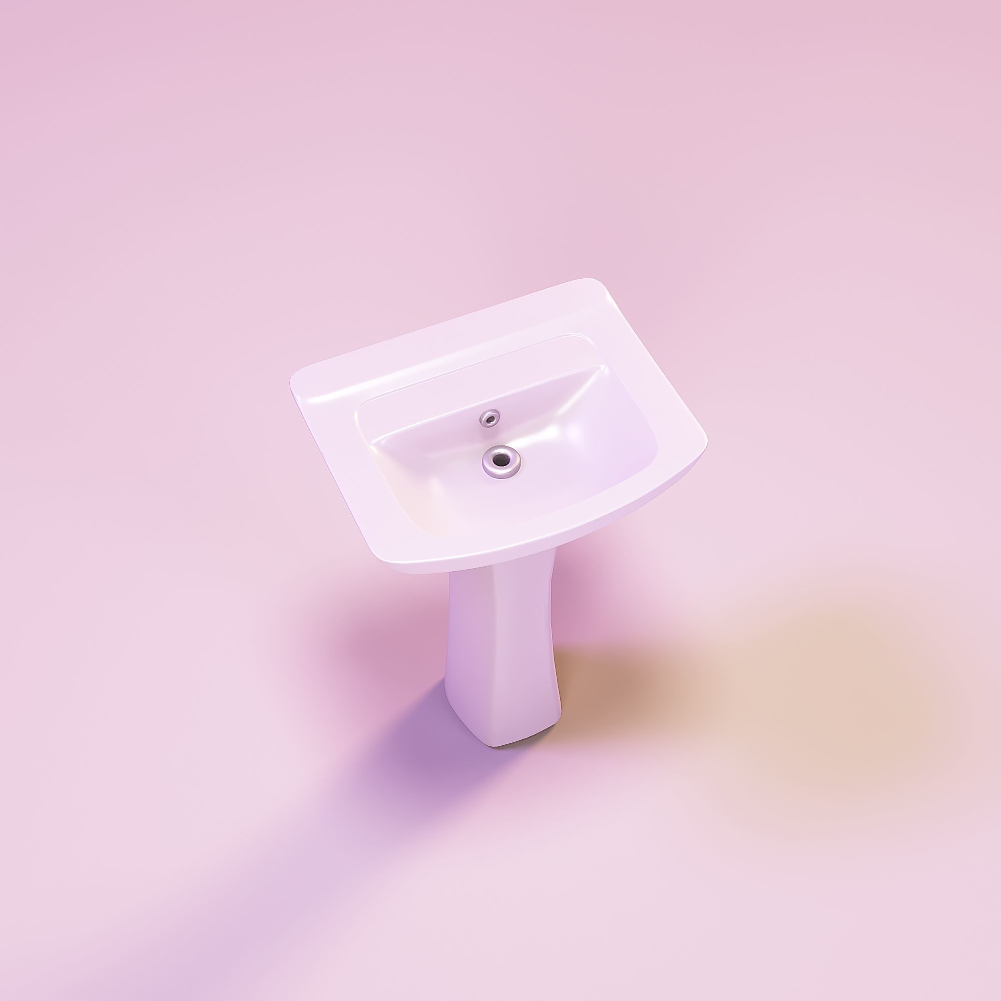 Miniature dollhouse furniture sink washbasin 3D print model_4