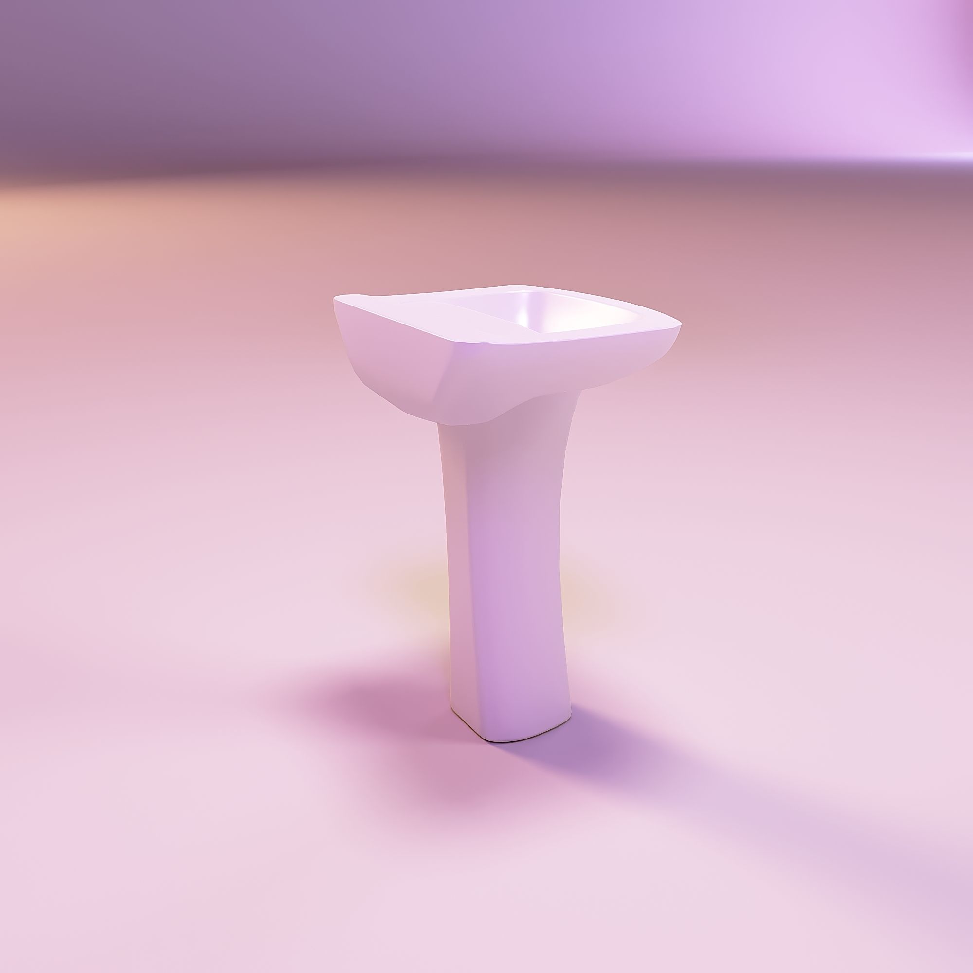 Miniature dollhouse furniture sink washbasin 3D print model_2